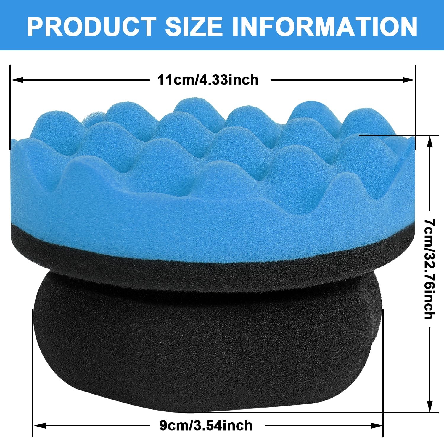 Large Tire Shine Applicator Pads 2 Pack Reusable Car Cleaning Tools