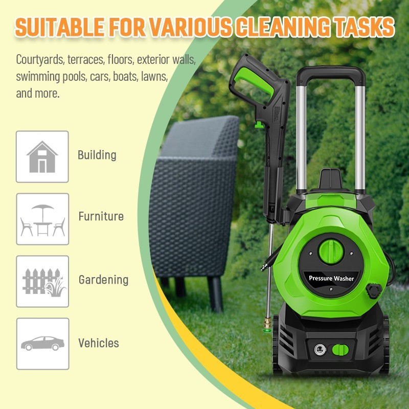 Electric Pressure Washer 4200PSI 2.5GPM Water High Power Jet Wash Patio Car