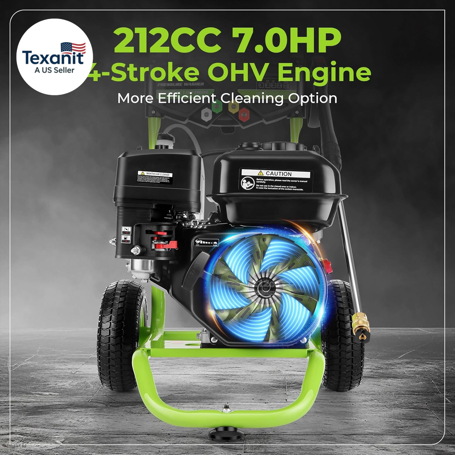 Professional 4200PSI 4GPM 212CC Gas Exterior Cleaner, 7.0HP Commercial Washing M