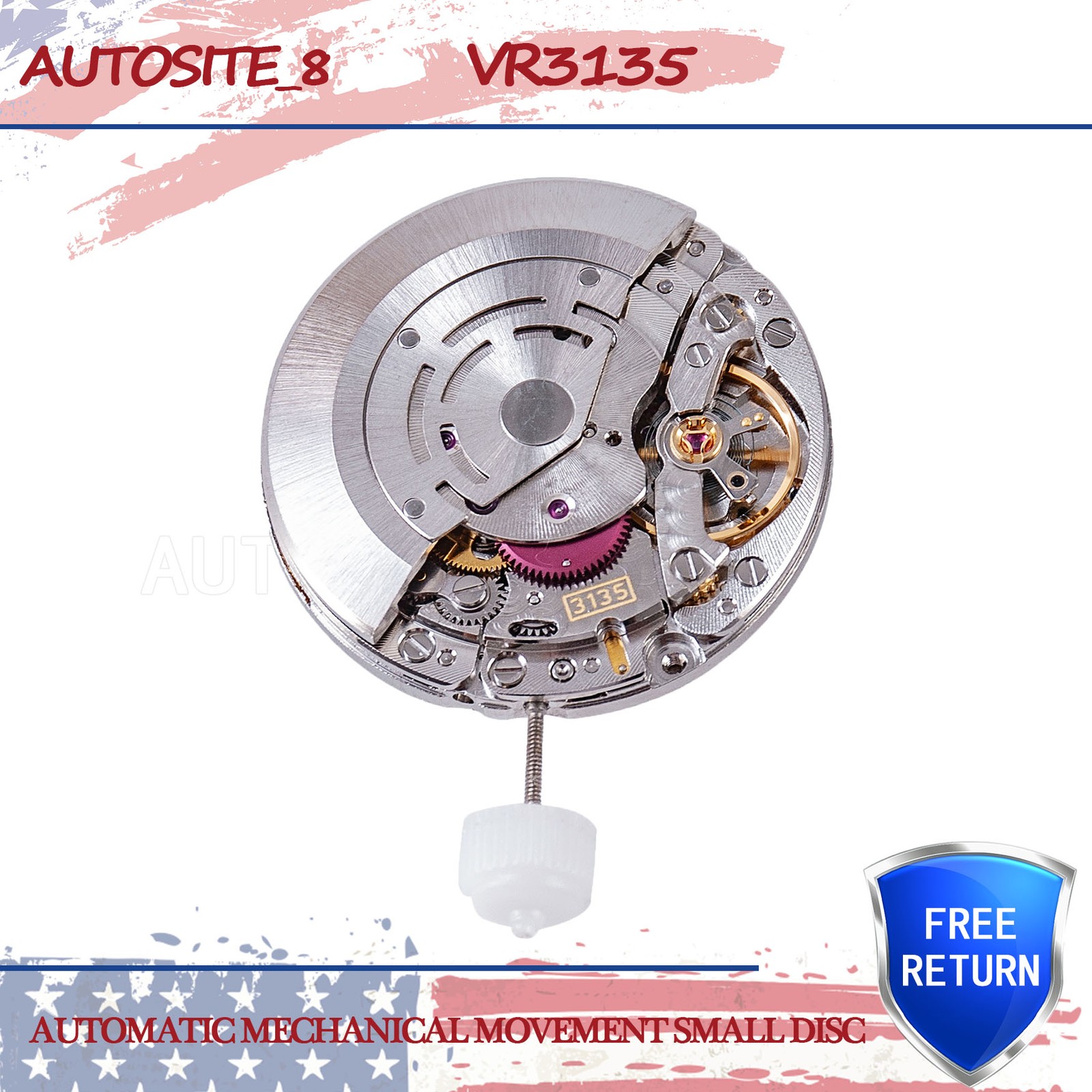 For Automatic Mechanical Movement Small Disc Fit Sub Series Top VR3135