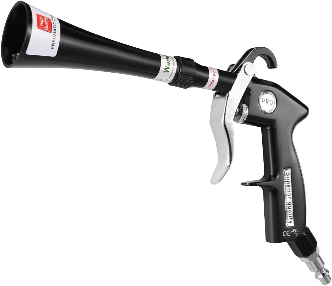 Tornado Air Blow Gun for Car Detailing High Pressure Dry Cleaning Gun with B…