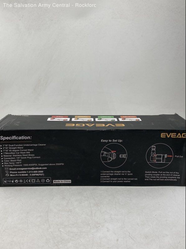 Eveage VG01-UC4.1 Yellow Water Broom And Undercarriage Cleaner Pressure Washer