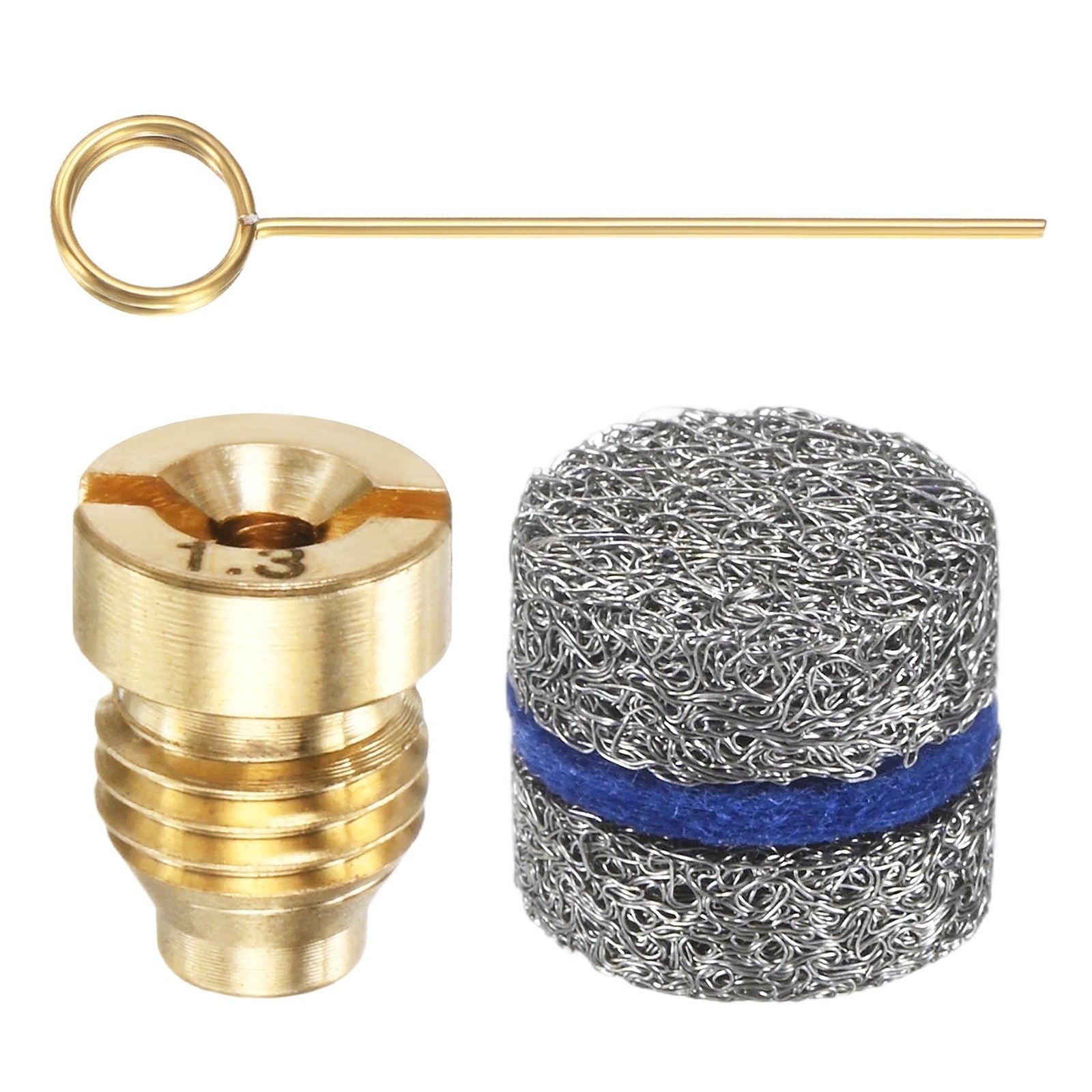 1-Set Copper 1.3mm Orifice Foam Cannon Nozzle and 3 Layer Foam Maker Meshes