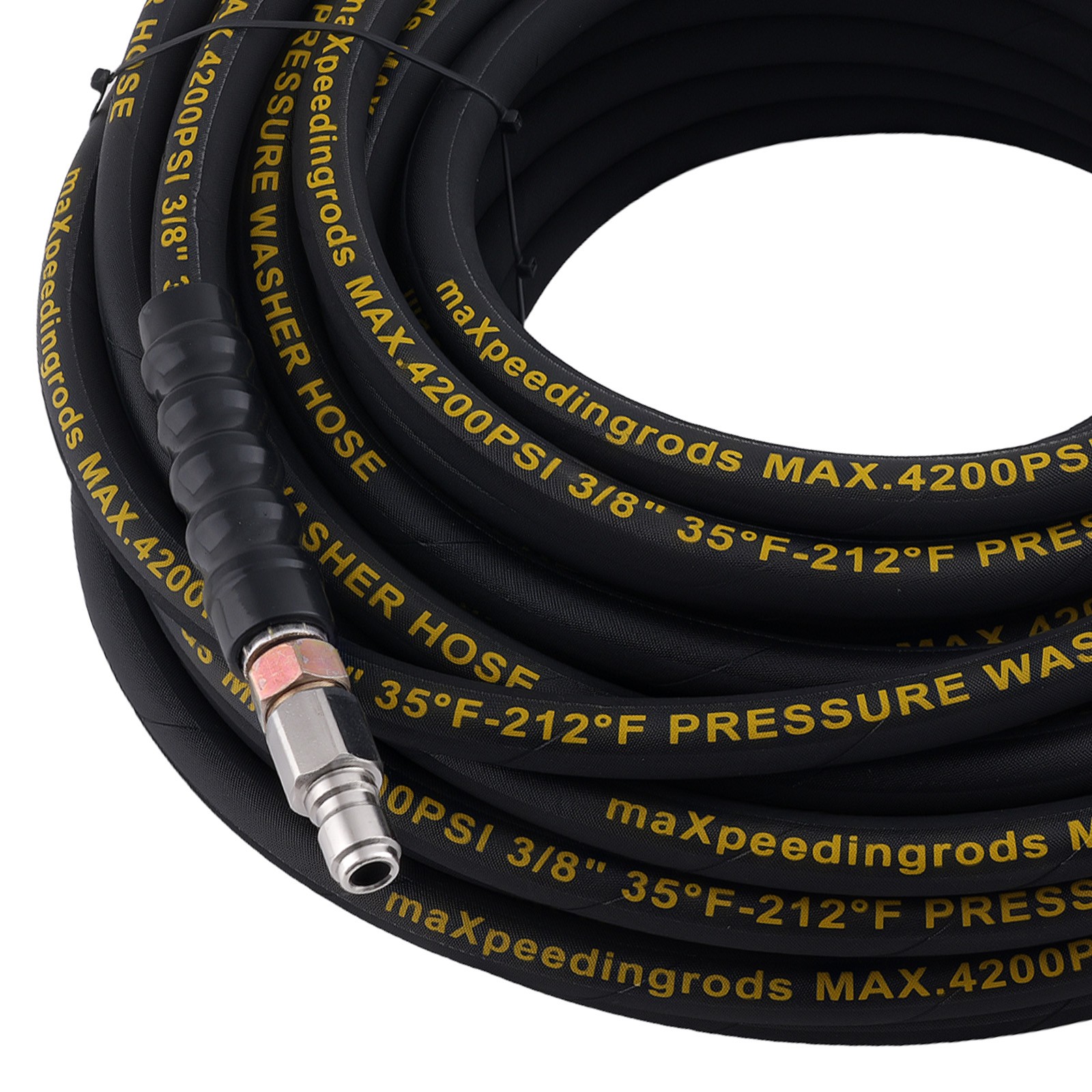 3/8″ Pressure Washer Hose 100FT 4200PSI with 3/8″ Quick Connect Kink Resist