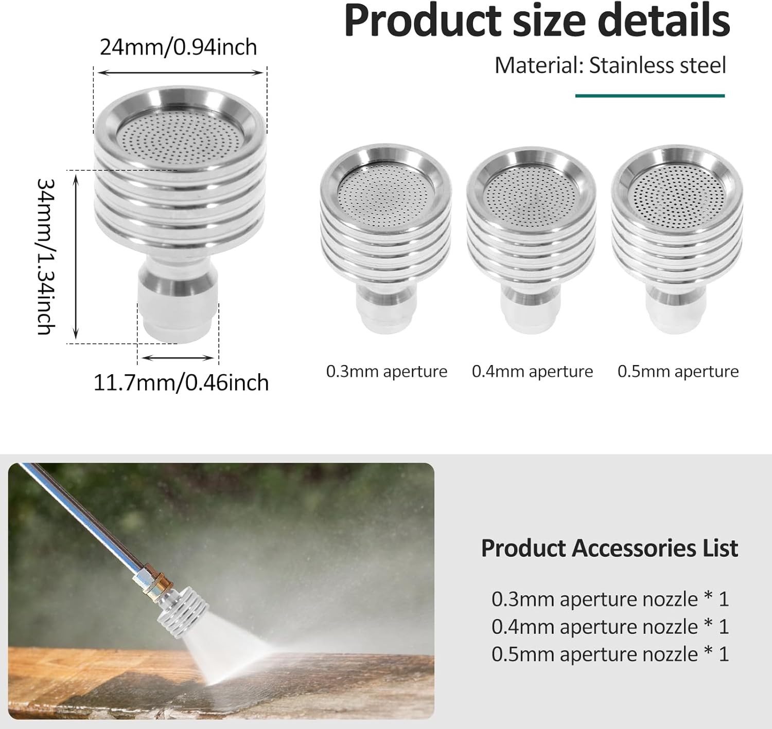 Pressure Washer Shower Nozzle, Pressure Washer Tips Spray Nozzle, Soft Rain Show