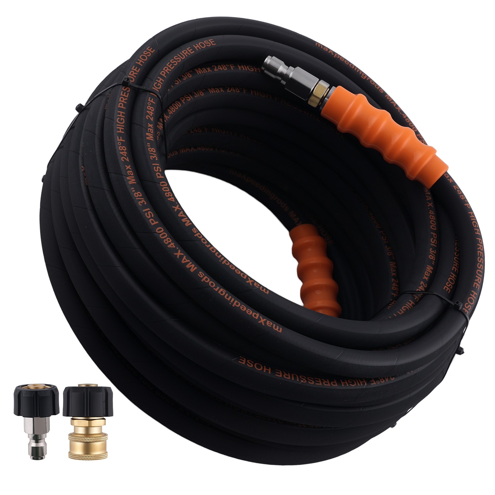 3/8″ Pressure Washer Hose 70FT 4800PSI Cold Hot Water Steel Wire Braid