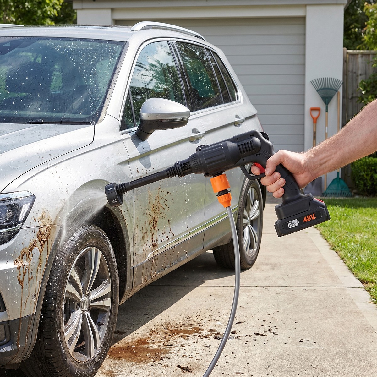 Cordless Electric High Pressure Water Spray Car Gun Portable Washer Clean Tool