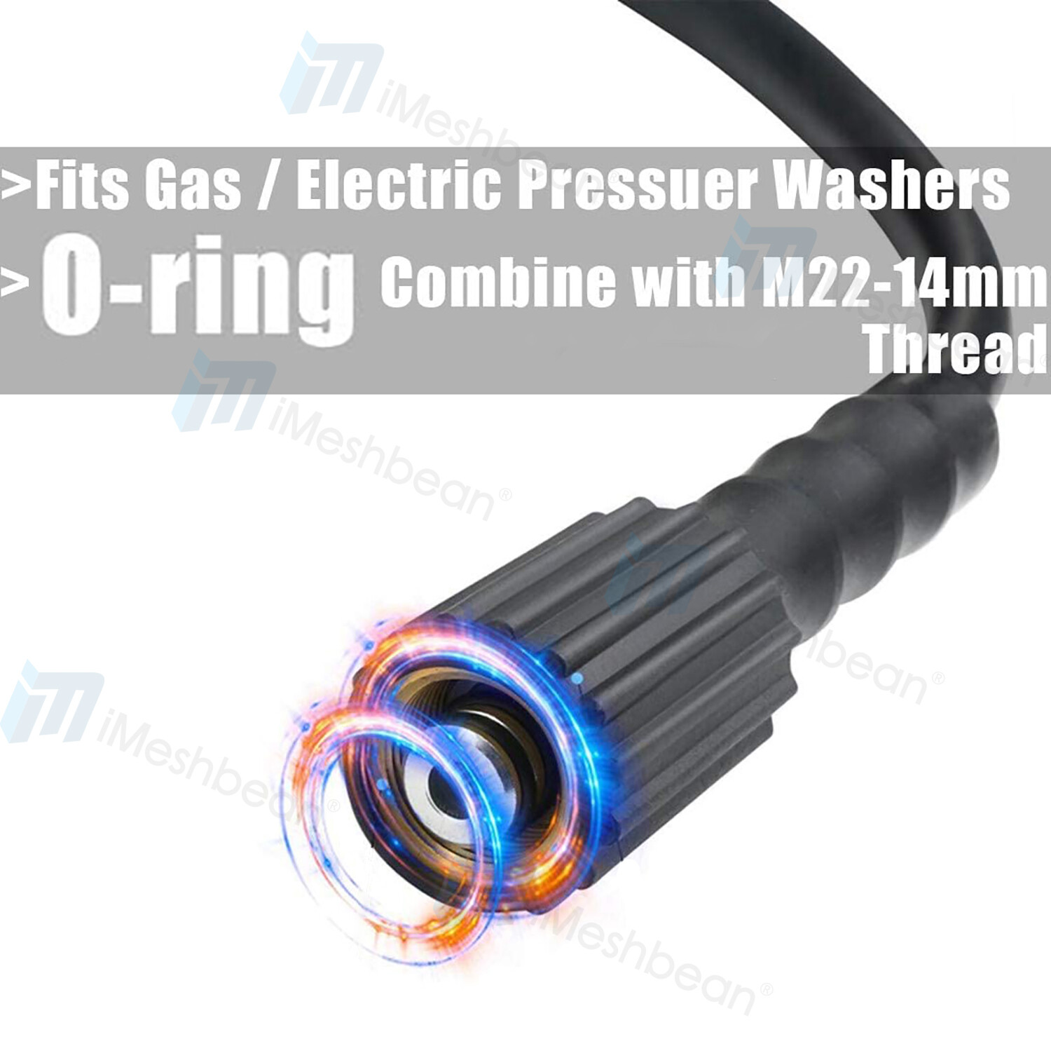 High Pressure Washer Hose 20/25/50/100ft 5800PSI M22 Power Washer Extension Hose