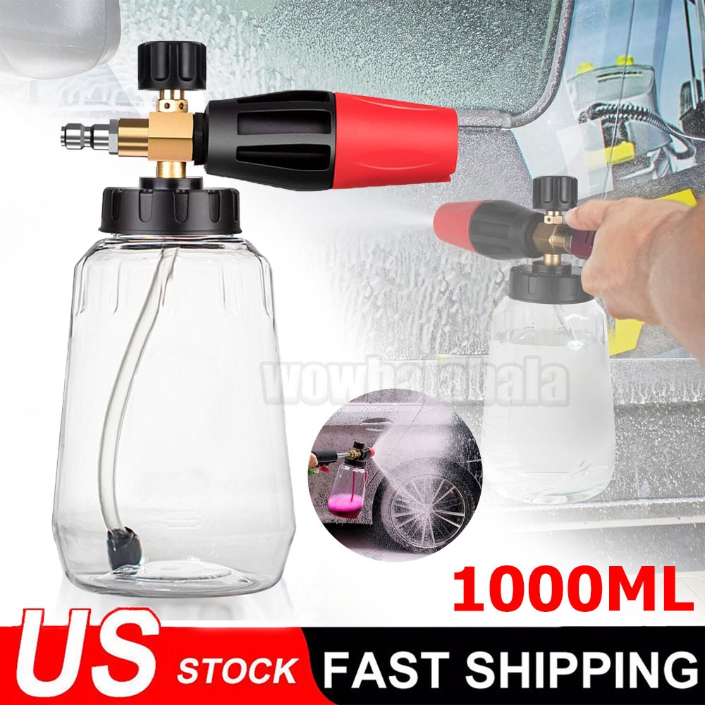 Snow Foam Lance Cannon Soap Bottle Sprayer For Pressure Washer Gun Jet Car Wash
