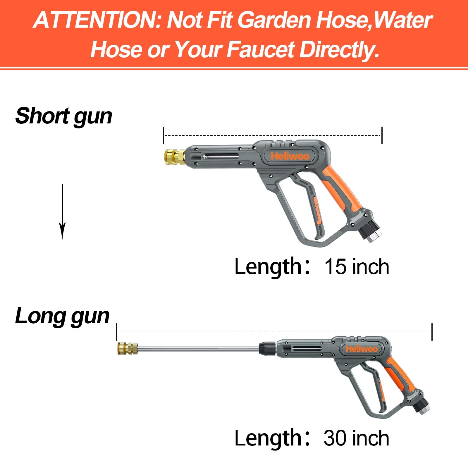 Pressure Washer Gun and Hose 3600 PSI, 50 FT Power Washer Hose, Extension Wan…