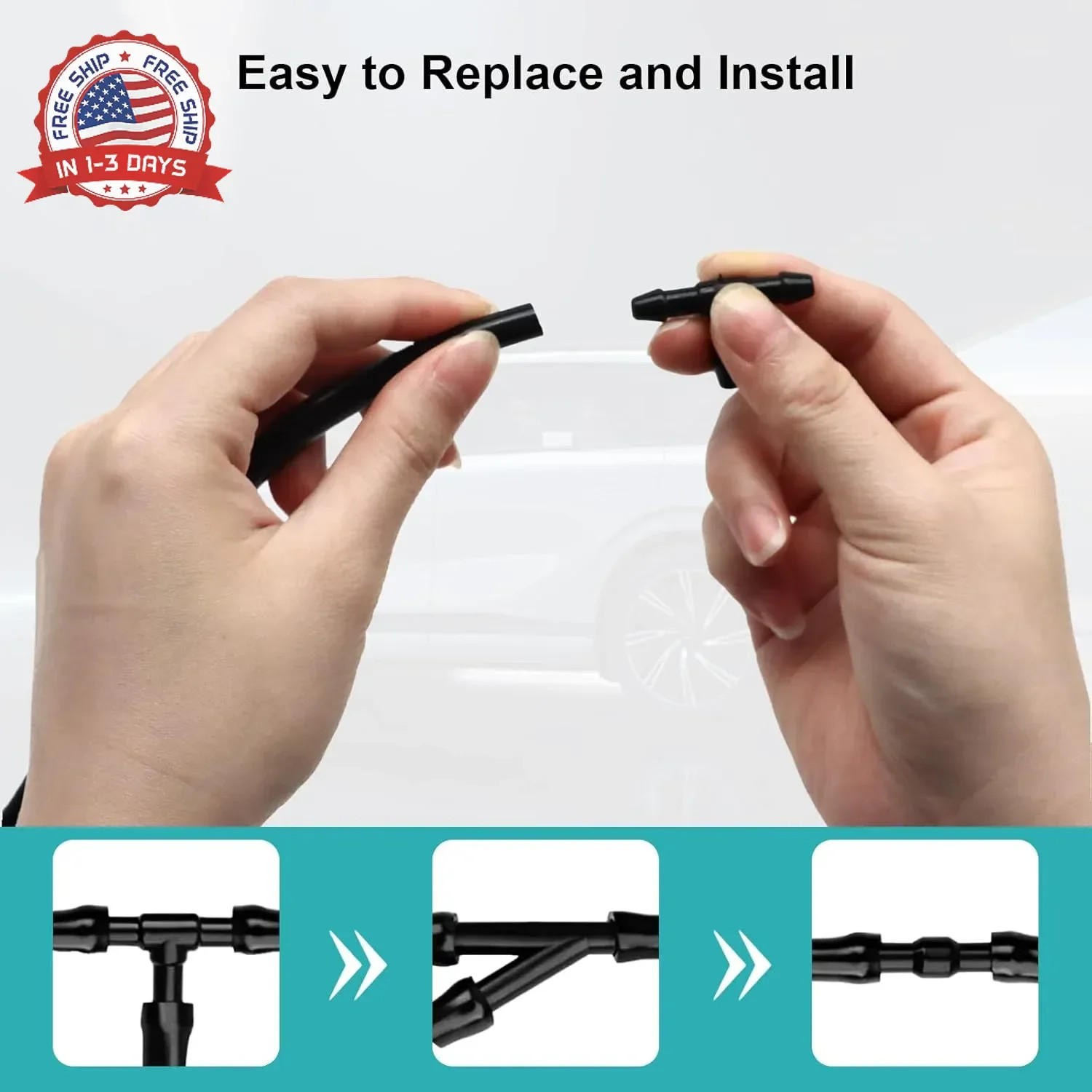 Car Windshield Washer Hose 17 Pcs Windshield Washer Hose Kit 5M Washer Fluid Hos