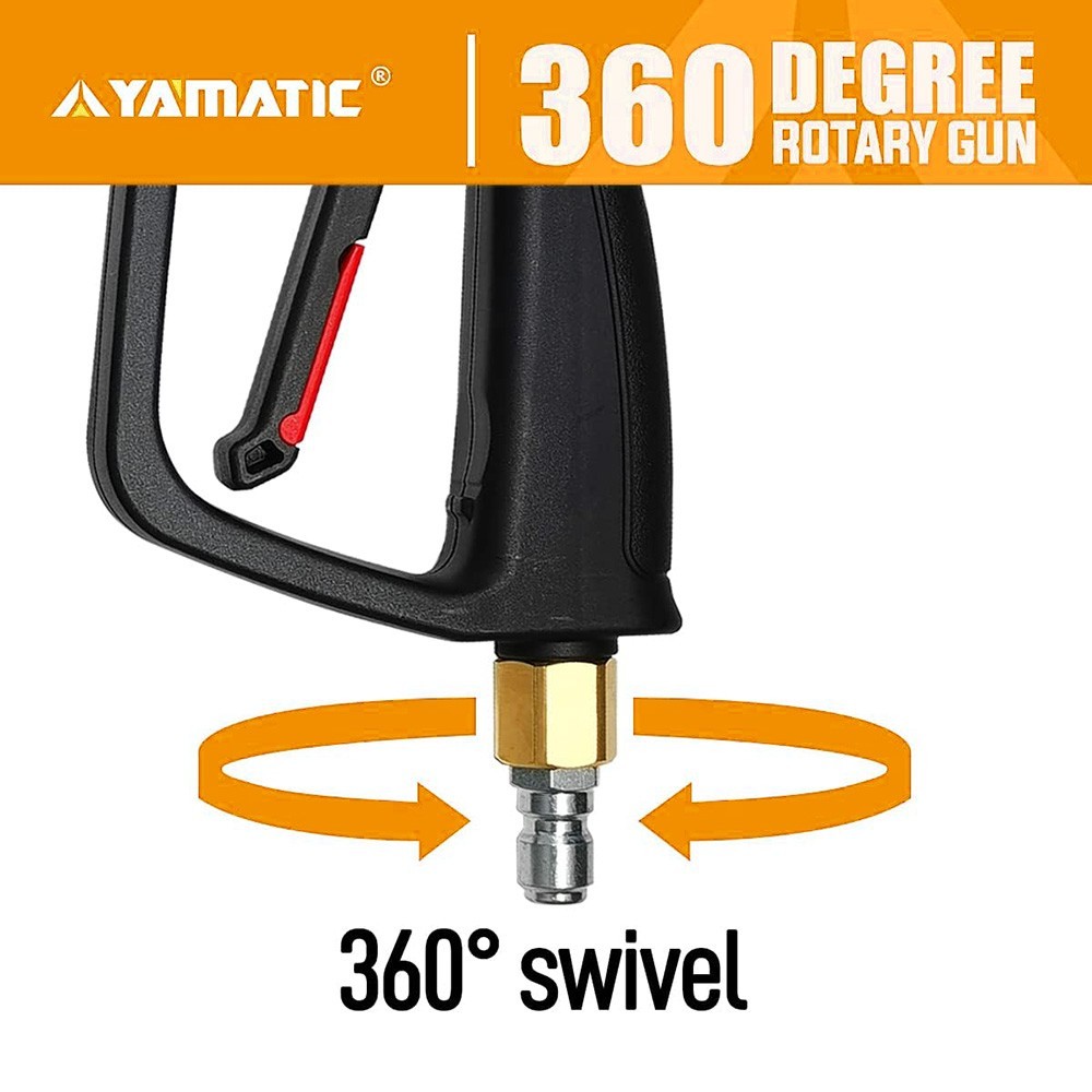 YAMATIC 4000PSI Power Washer Short Gun with 3/8″ Swivel Quick Connect