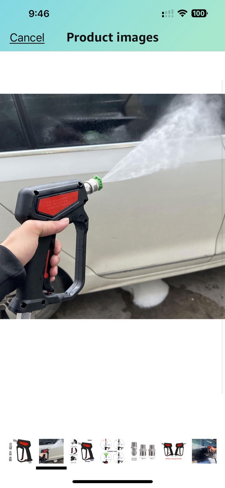 Pressure Washer Gun 5000 PSI, 12 GPM, High Pressure Spray Gun with 1/4″ Quick…