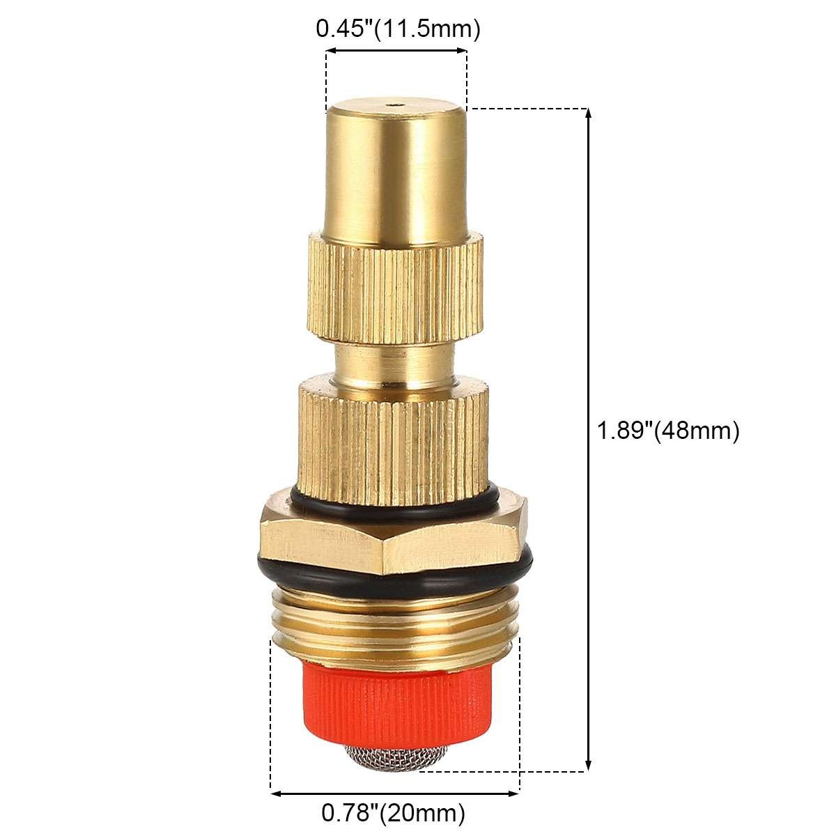 5PCS 1/2-inch Adjustable Spray Nozzle Atomizing Lawn Misting Sprinkler Gardening