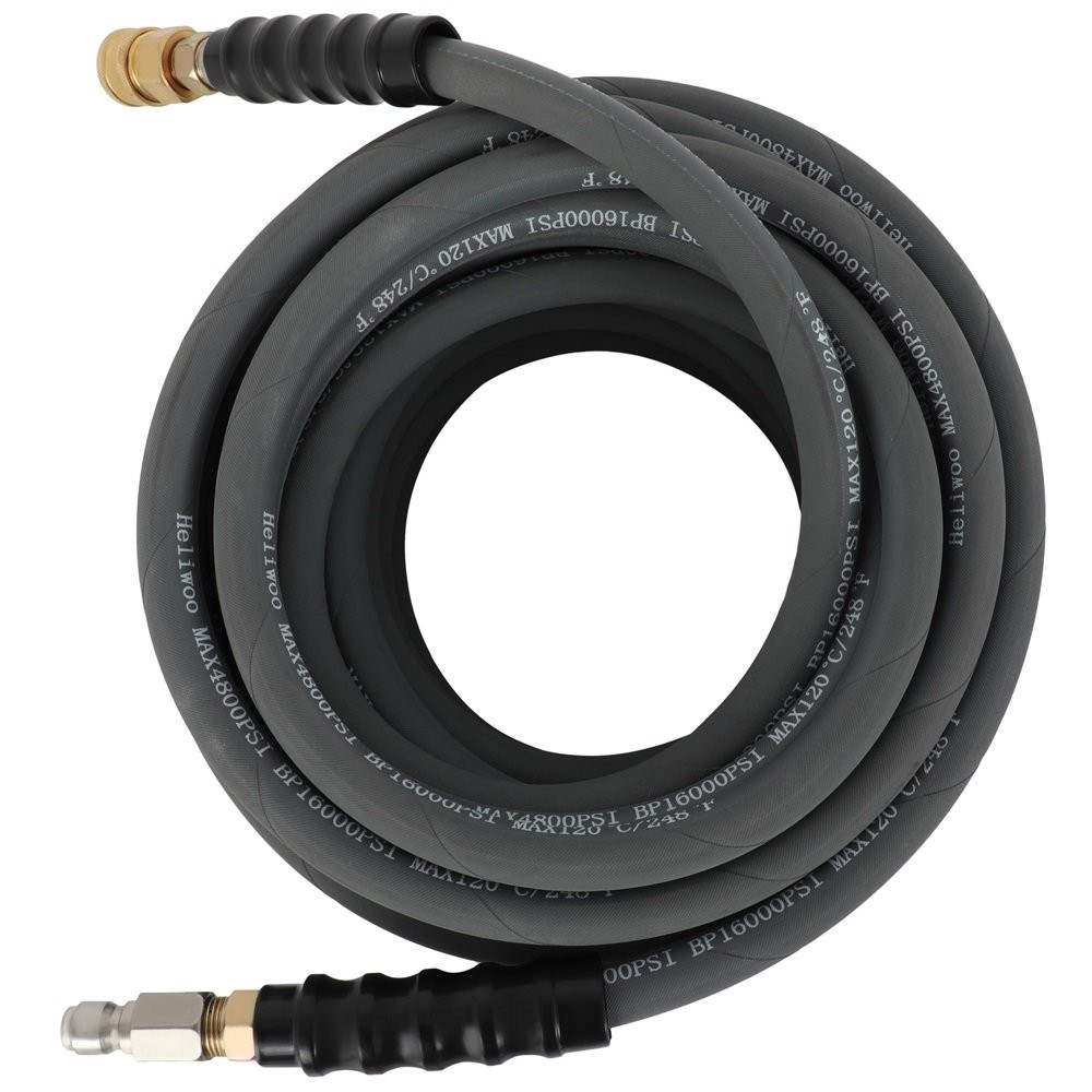 4000psi 50 ft foot 3/8″ Gray Pressure Washer Hose Non-Marking With Couplers