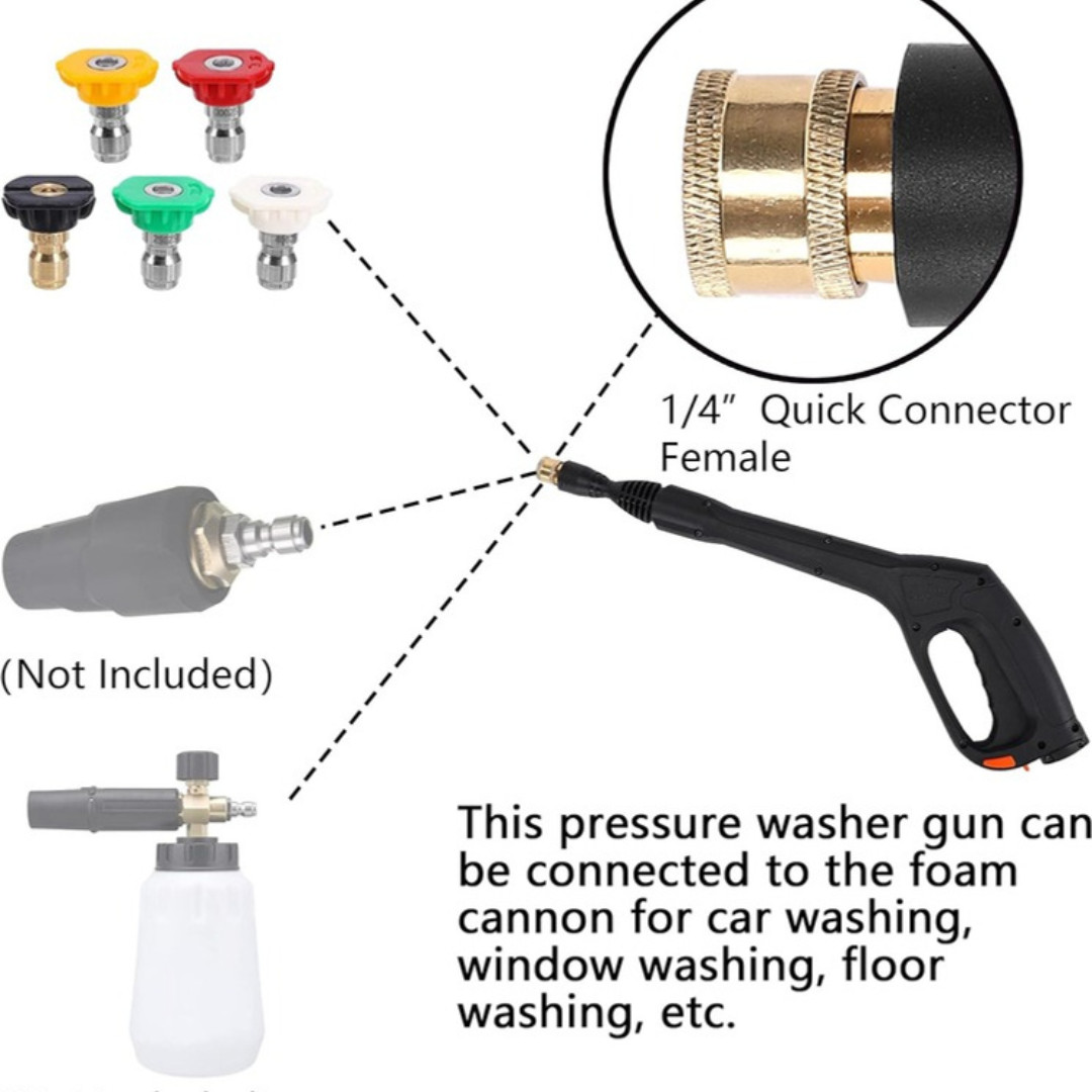 Pressure Washer Gun Kit with 5 Nozzles – Compatible with Some of Portland Hus…