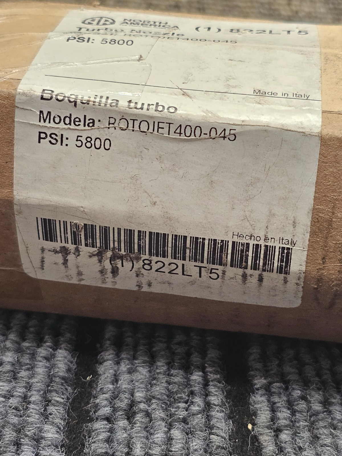 AR Annovi Reverberi ROTOJET400-045: Rotary Nozzle 5800 PSI 4.5mm Brass 1/4″F