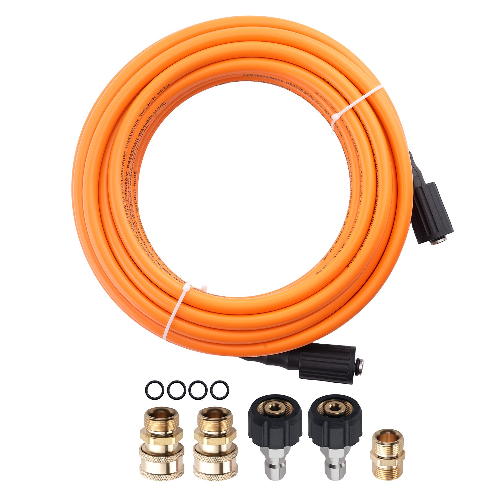 50FT High Pressure Washer Hose Extension Hose 5800PSI w/ M22-14mm x 3/8″ Coupler