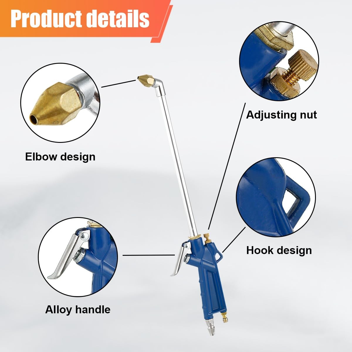 DUSCOKE Air Engine Cleaning Spray Gun with 4Ft Hose- High Pressure Pneumatic …