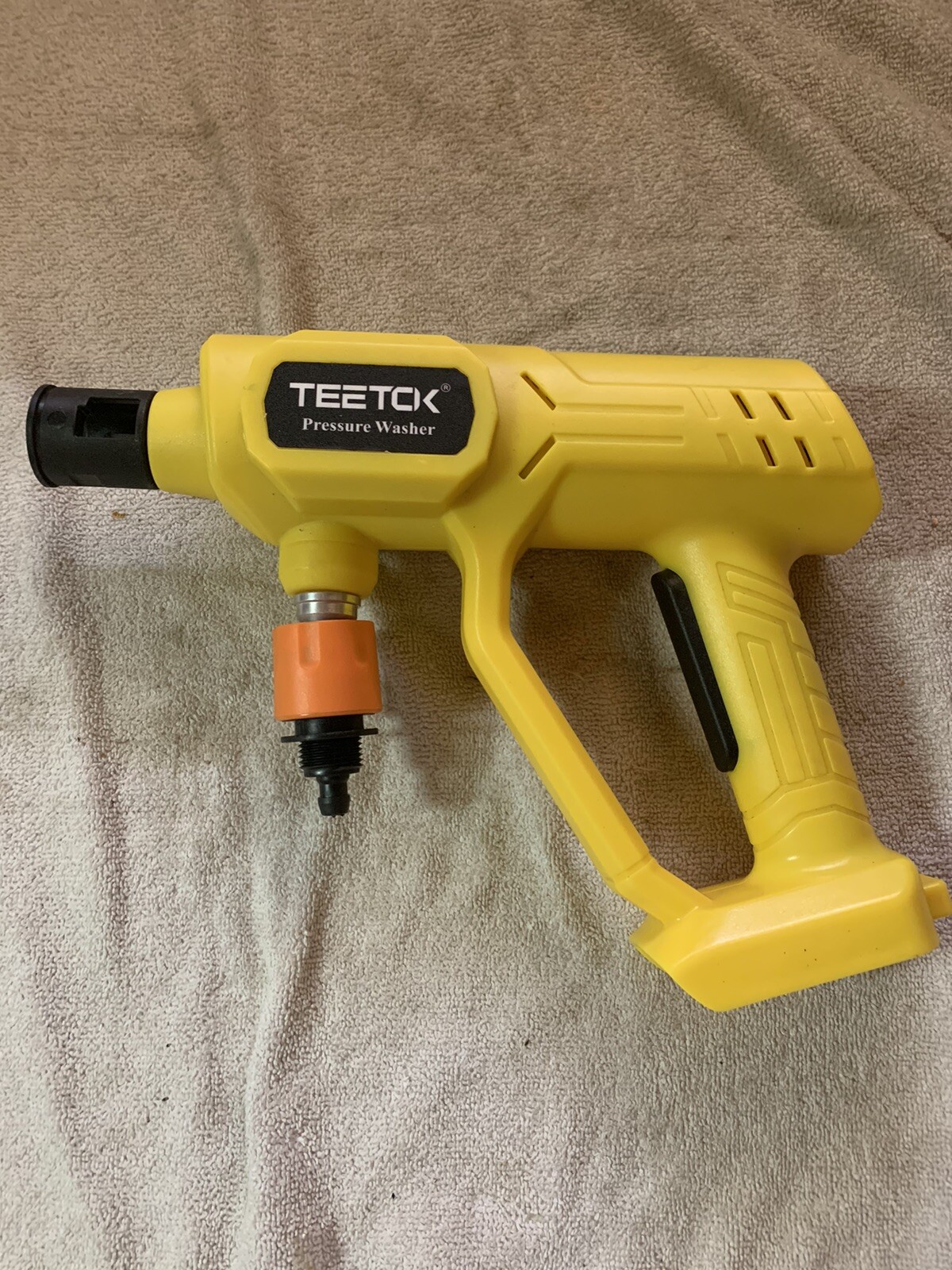 Teetok Yellow Cordless Handheld Pressure Washer Cleaner Sprayer