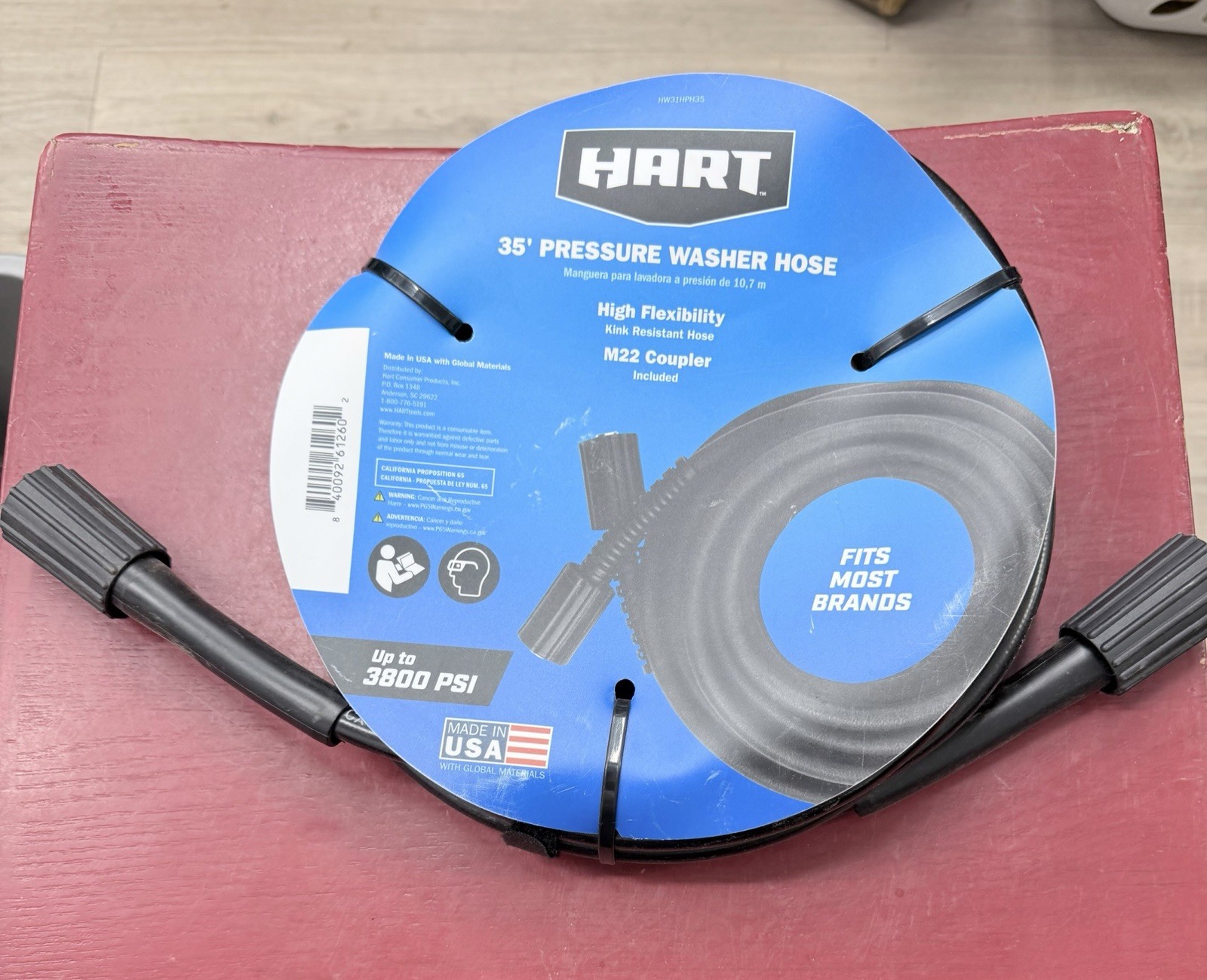 New Hart 35 Pressure Washer Hose High Flexibility Up To 3800 Psi Pressure Washer