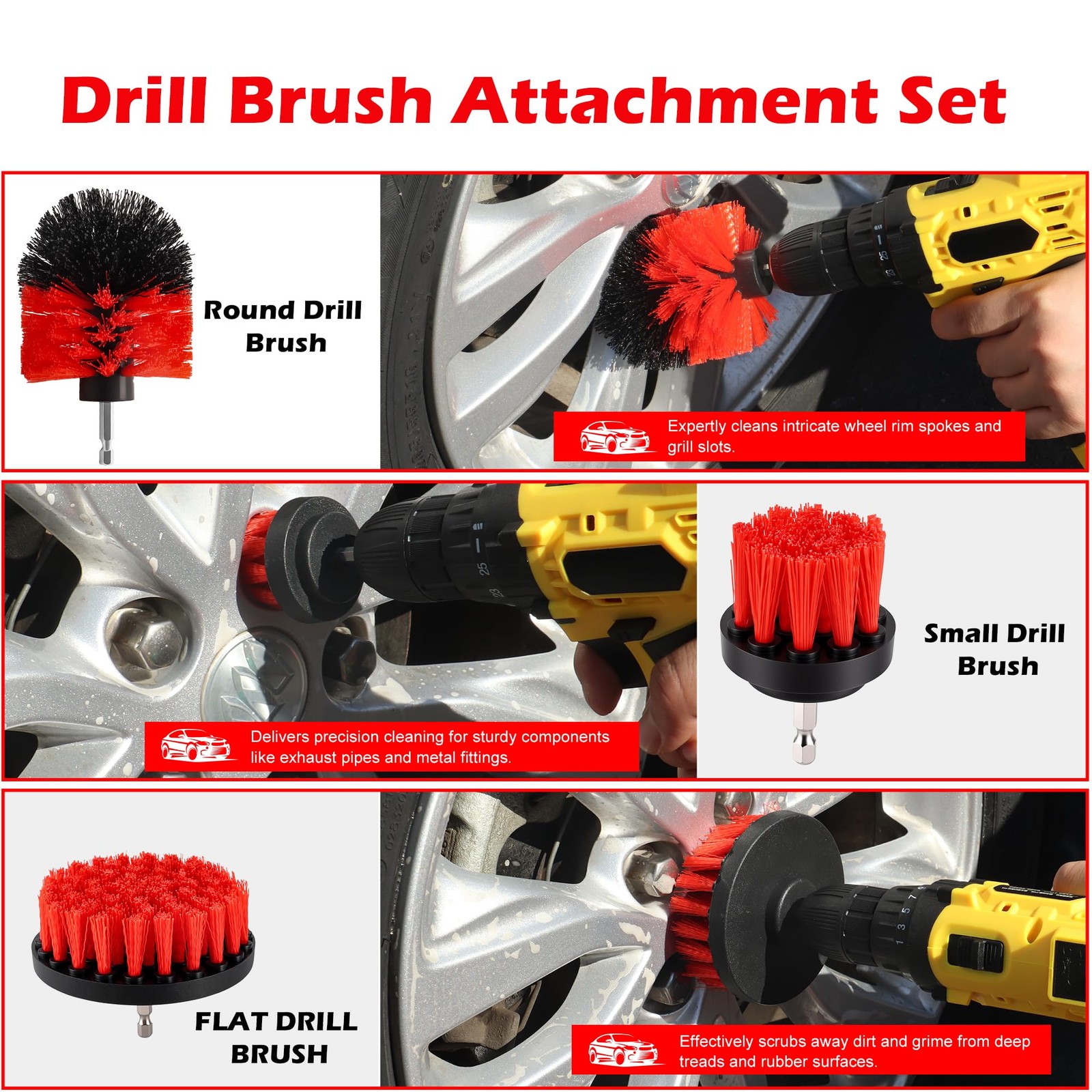 25Pcs Car Detailing Kit with Brushes, Cleaning