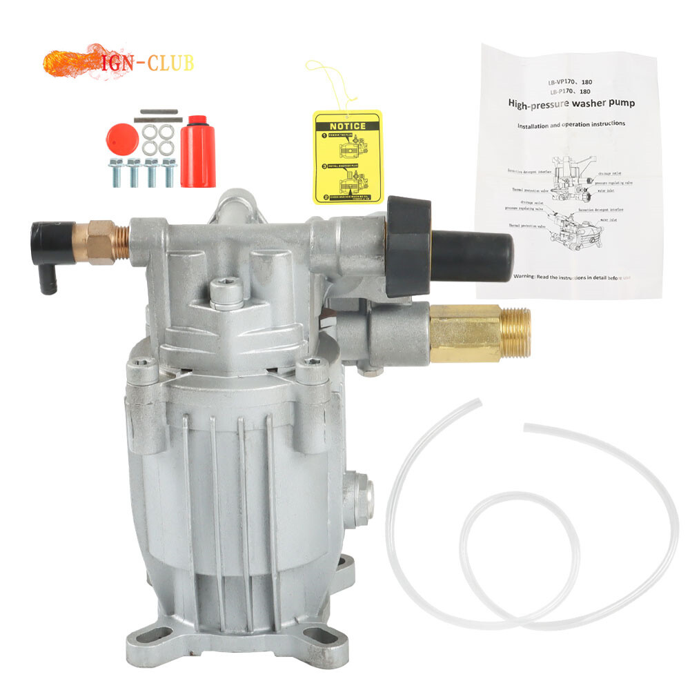 3000 PSI Power Pressure Washer Pump for 3/4″ Shaft Horizontal Washer Pump 2.5GPM