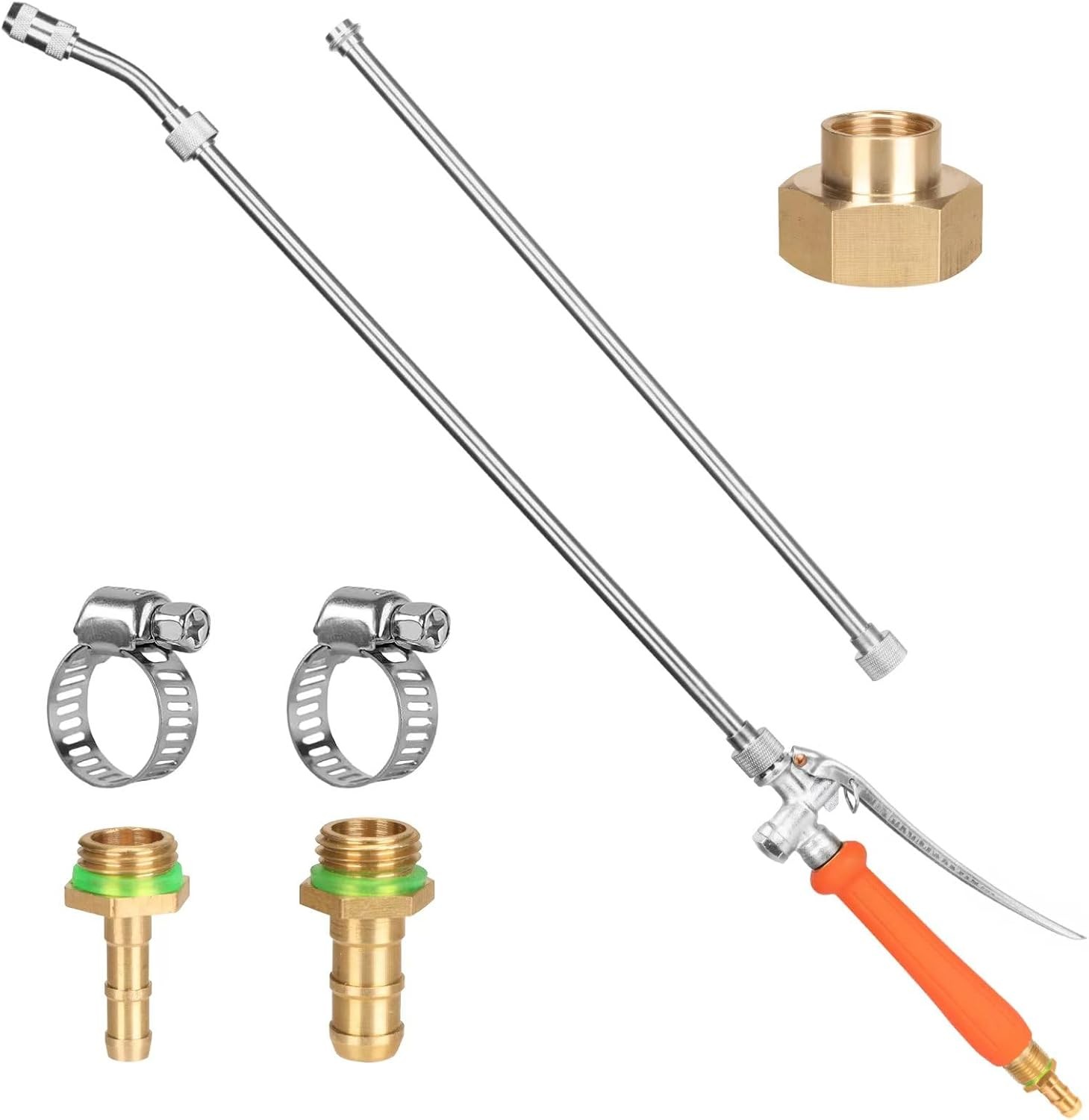 All Metal 44 Inches Replacement Sprayer Wand, Garden Hose Watering Orange