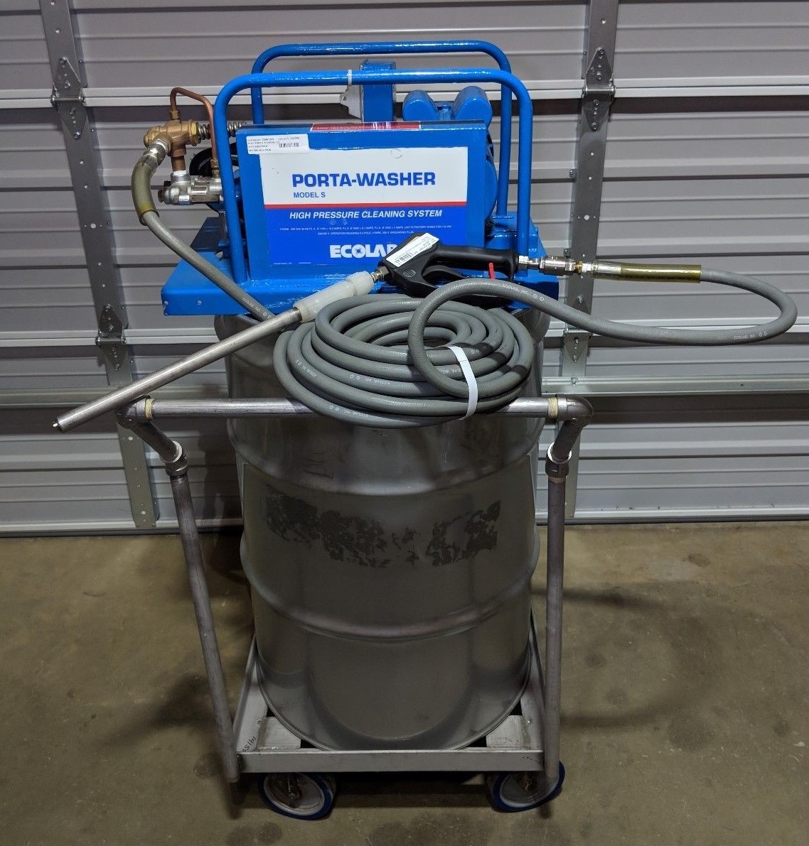 Ecolab Cat 430 Pump Porta-Washer S Pressure Washer Cleaning System / Drum / Cart