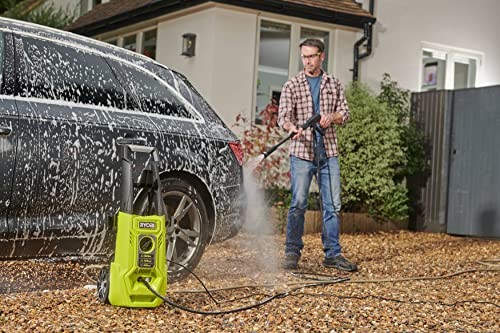 Ryobi RY120PWA, 1600W 120 bar pressure washer, lightweight and compact, with pe handle