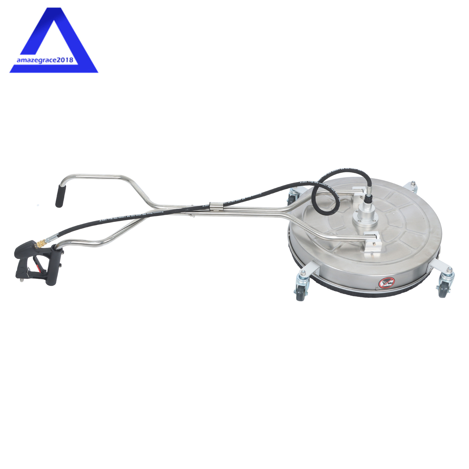 6000 PSI Pressure Washer Surface Cleaner 24″ w/ Handles & Wheels Quick Connect