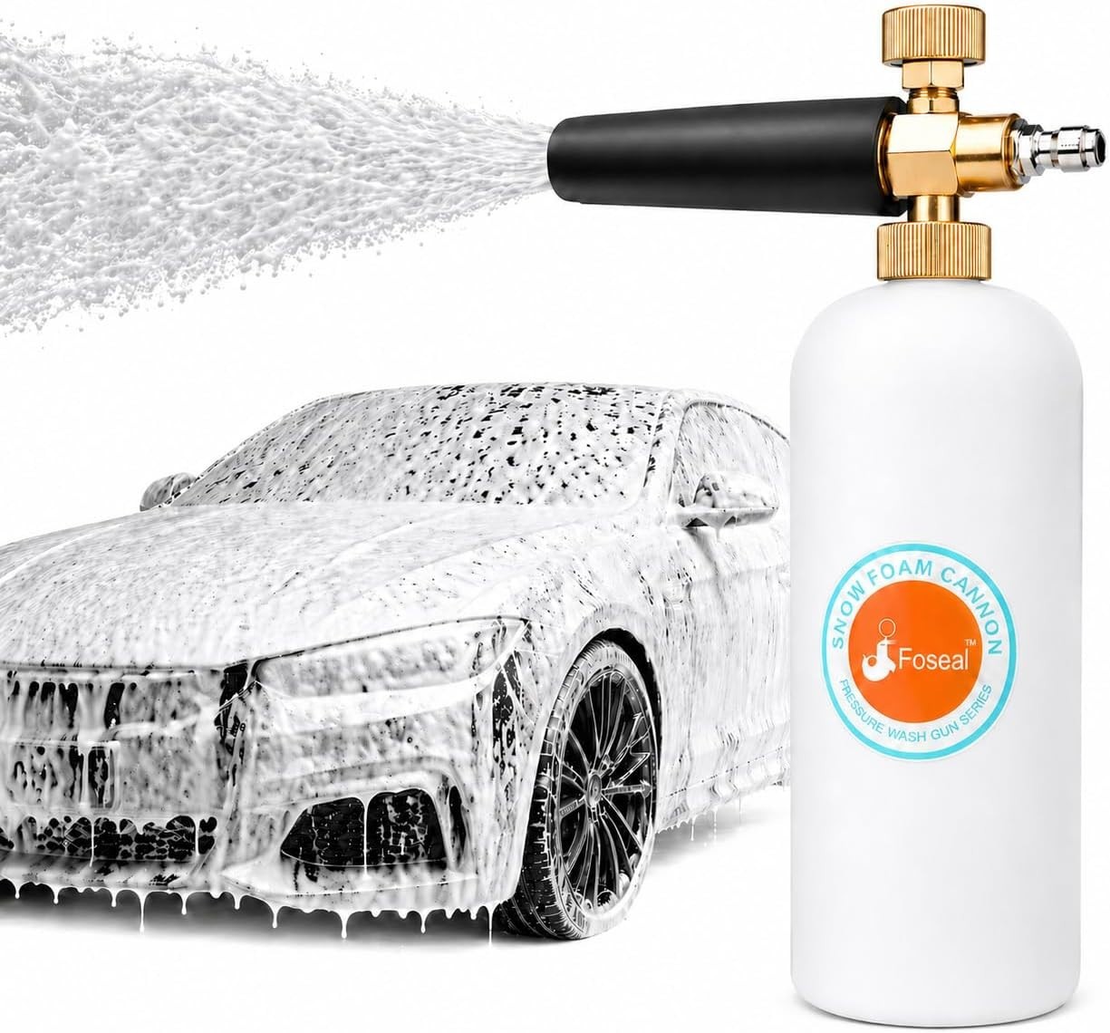 Adjustable Snow Foam Cannon with Brass Nozzle – 1L Power Cleaning Solution