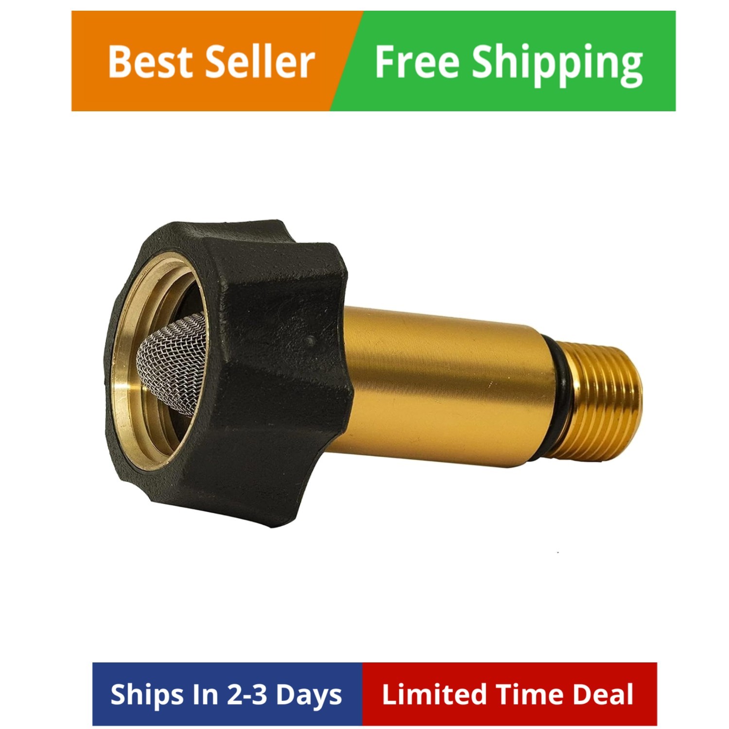 1 Pcs 7110166 Pressure Washer Pump Parts Water Inlet Fitting, 3/4″ Female to …