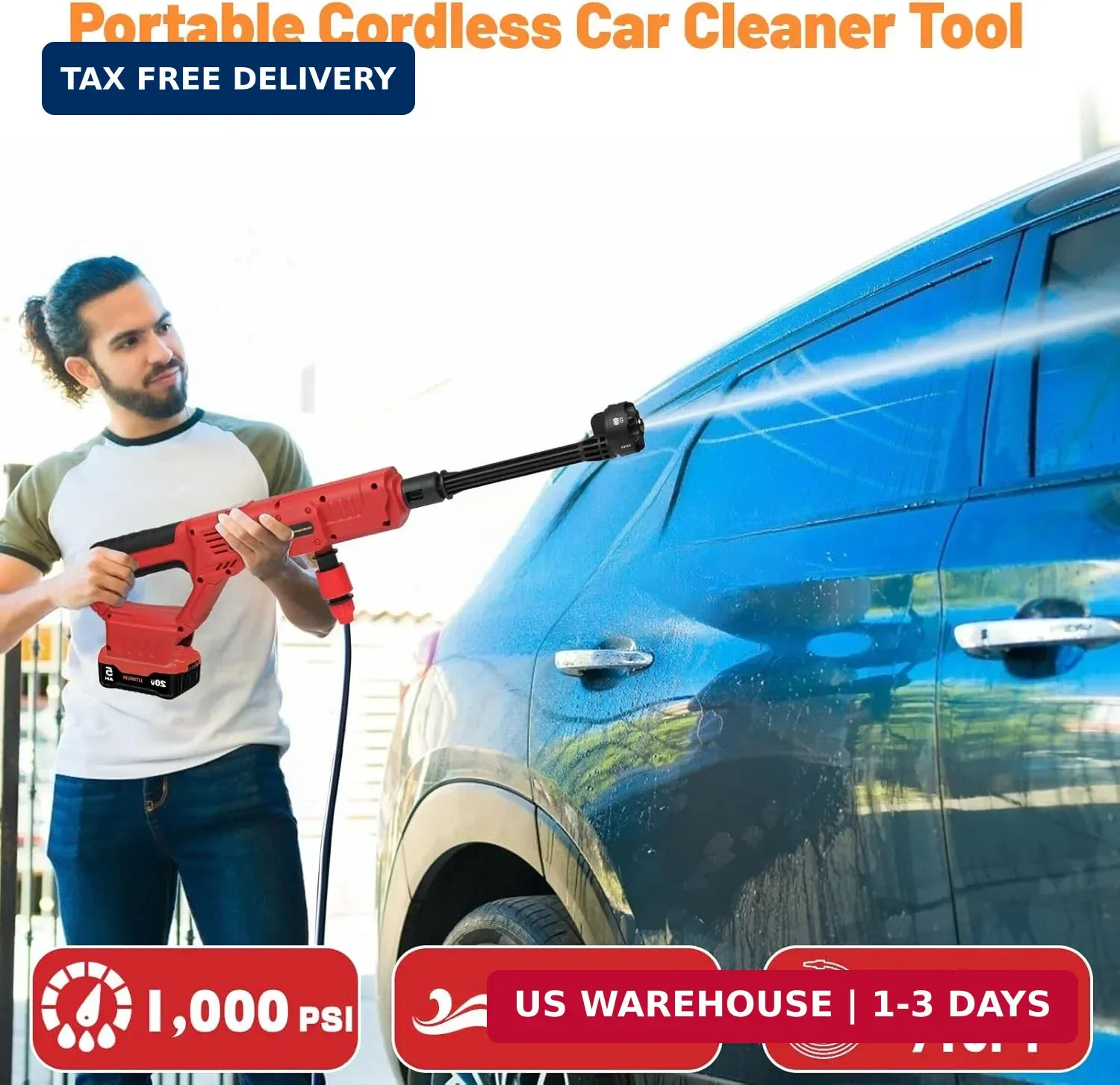 Cordless Cleaner Tool for Milwaukee M18 Battery, Portable Handheld Car Cleaner 1