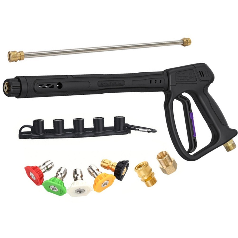 400bar Pressure Washer Pistol with Swivel Joint and Five Nozzle Accessory Set