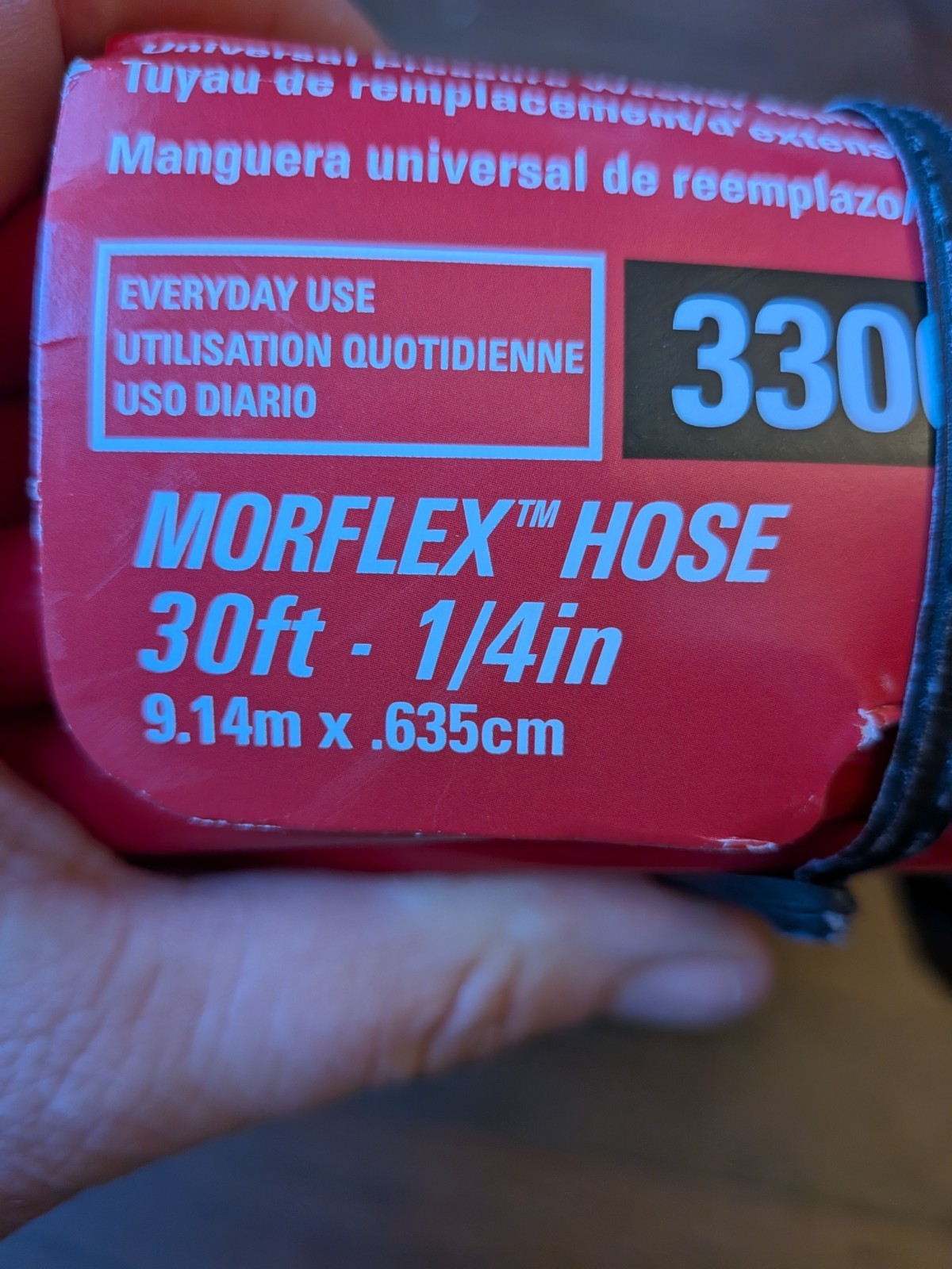 SIMPSON MorFlex Hose For Pressure Washing, 30ft x 1/4in. 3300-PSI Max #80391