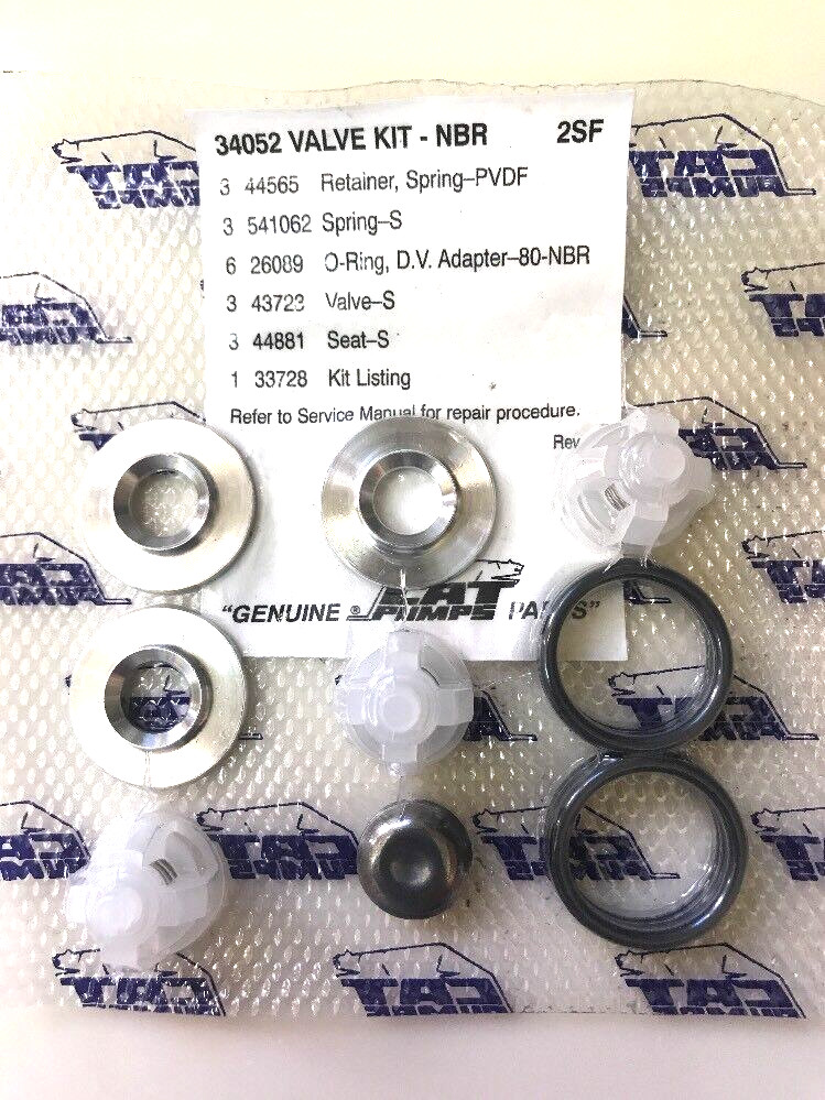 CAT PUMPS 34052 DISCHARGE VALVE KIT for Cat Pump 2SF, SF22E, 30GZ, 2SFX25GZ