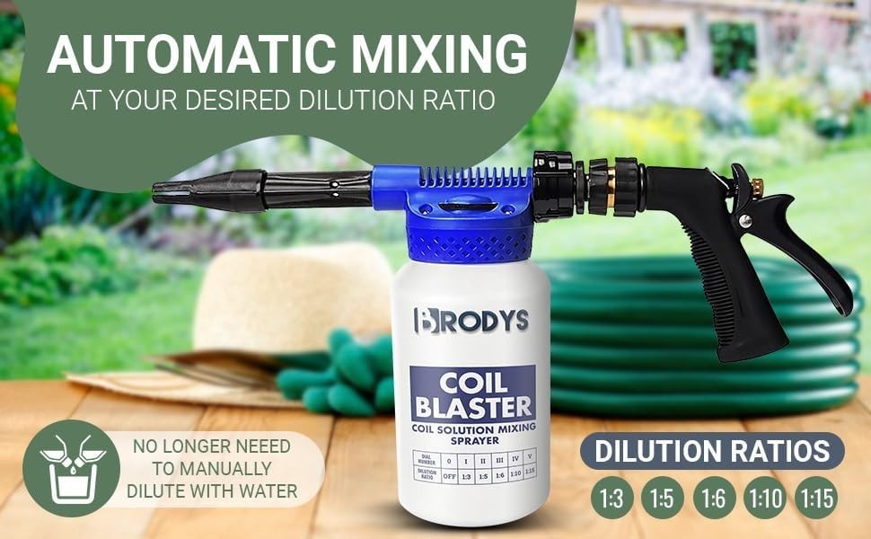 2 Quart Automatic Mixing Sprayer for Effortless A/C Coil Cleaning Solutions