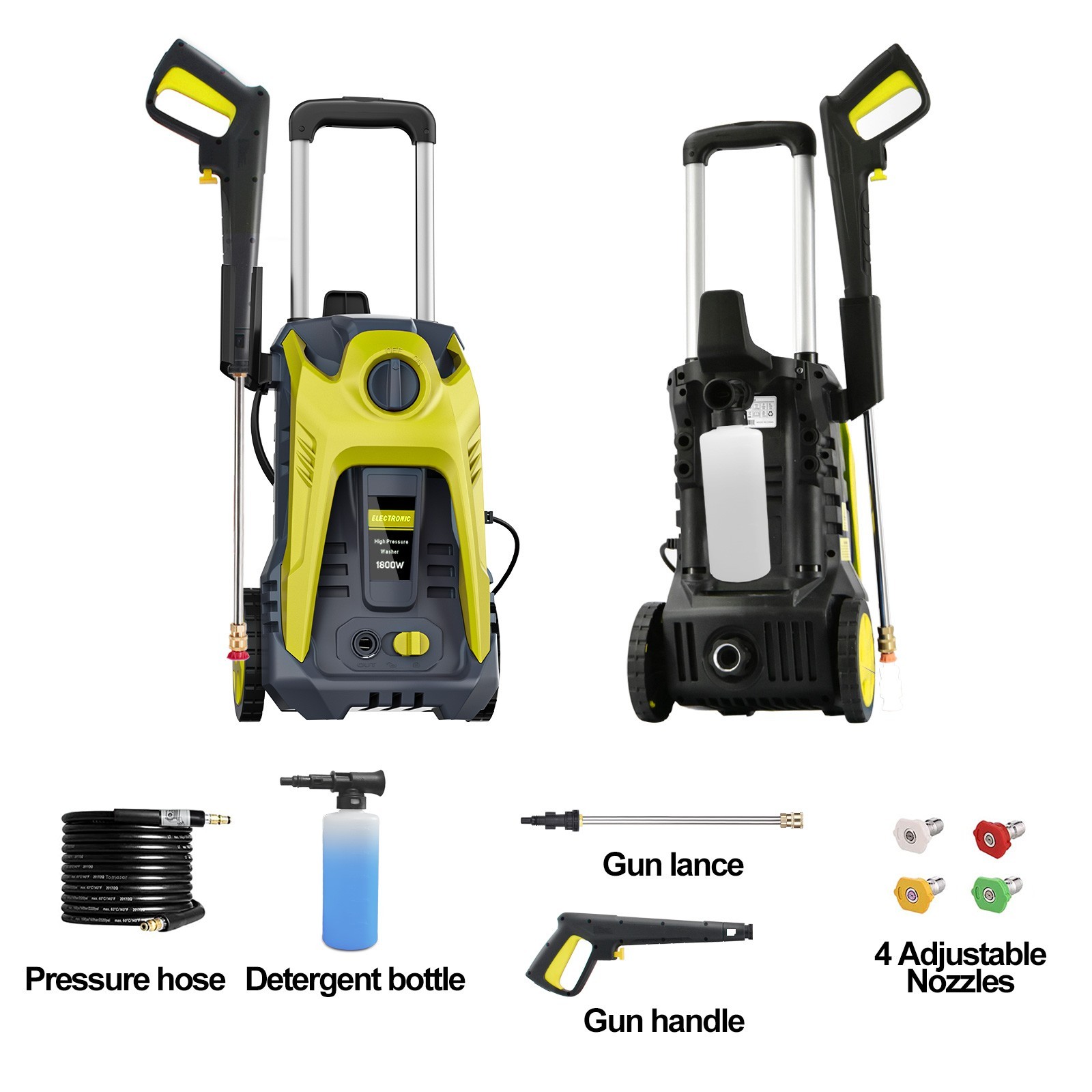 4200PSI 2.0GPM Electric Pressure Washer Portable Electric Power Cleaner Machine