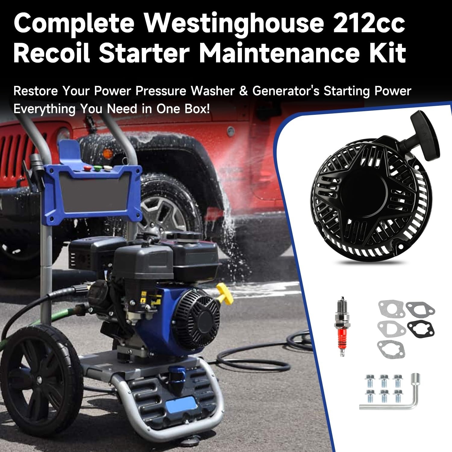 Recoil Starter Pull Start Assembly for 212cc Pressure Washer & 208cc Generator P