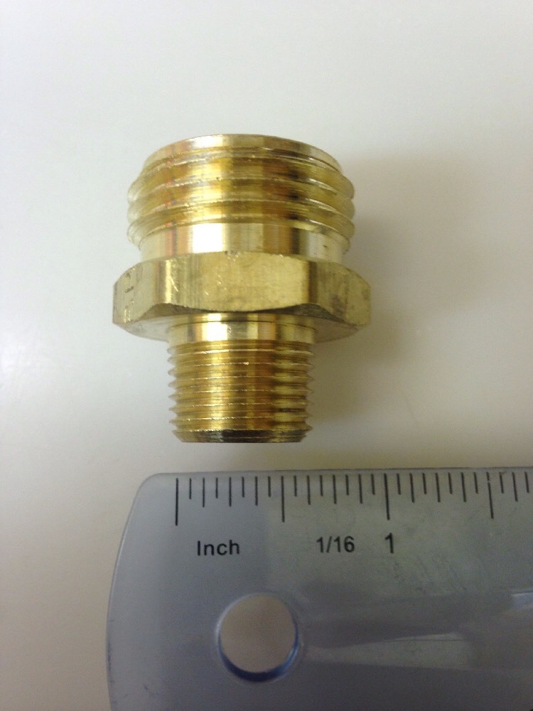 Male Garden Hose Fitting 3/4″ MGH To 3/8″ NPT Male Pipe Thread Adapter USA