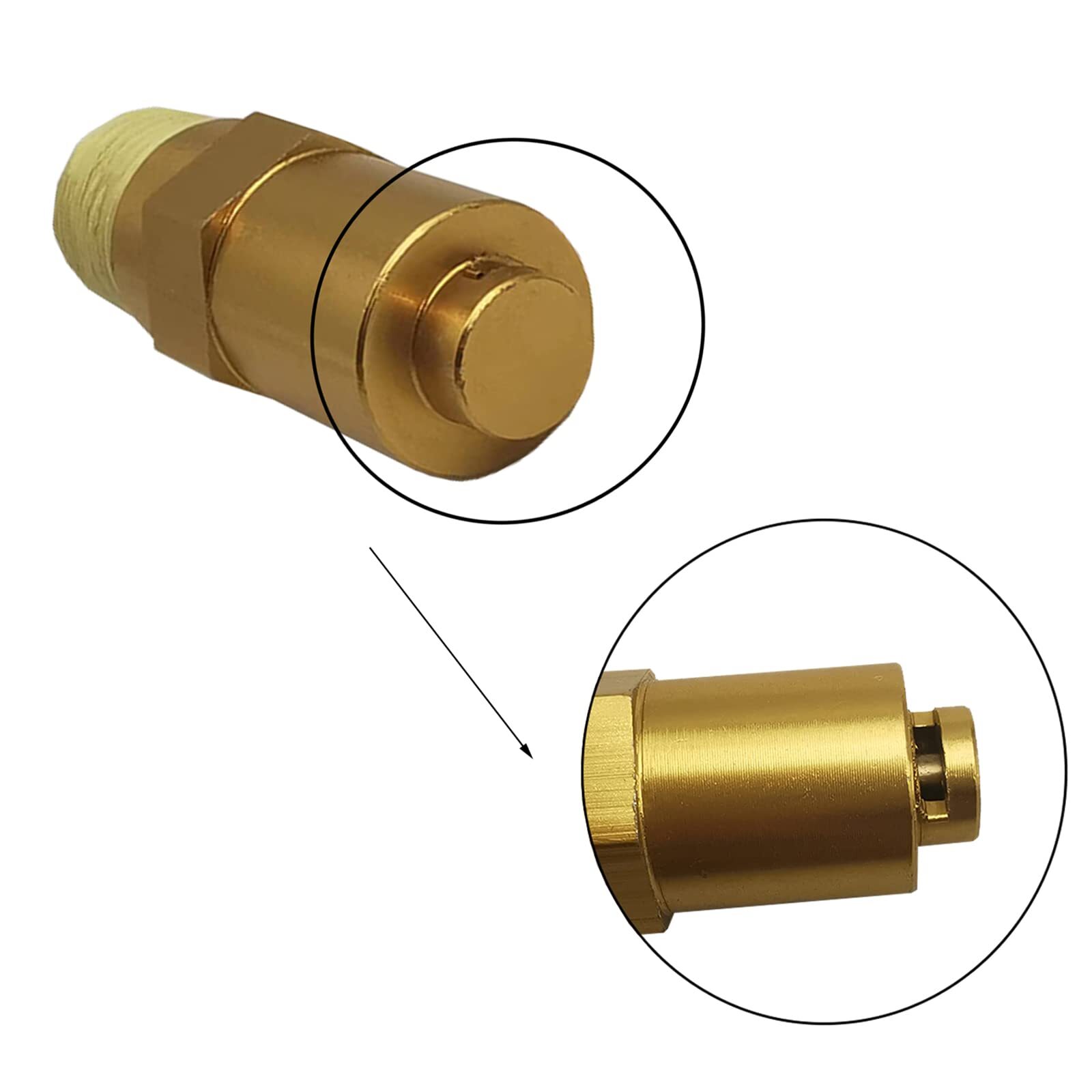 7101359 Thermal Relief Valve For Gas Powered Pressure Washer Pumps 1/4 Inch Npt