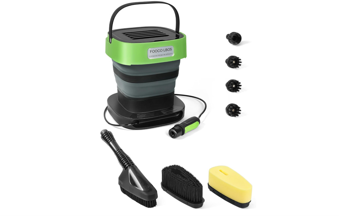 LB05 Pro Cordless Pressure Sprayer/Washer with Foldable 3.2gal Water Tank, Auto-