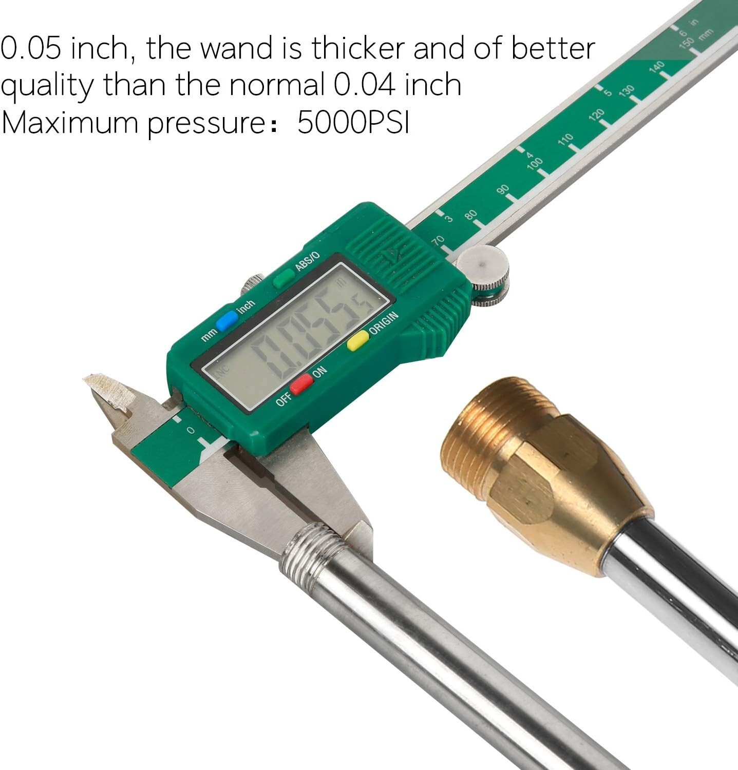Reliable 16″ Stainless Steel Wand with 3-Year Warranty – Easy Attachment