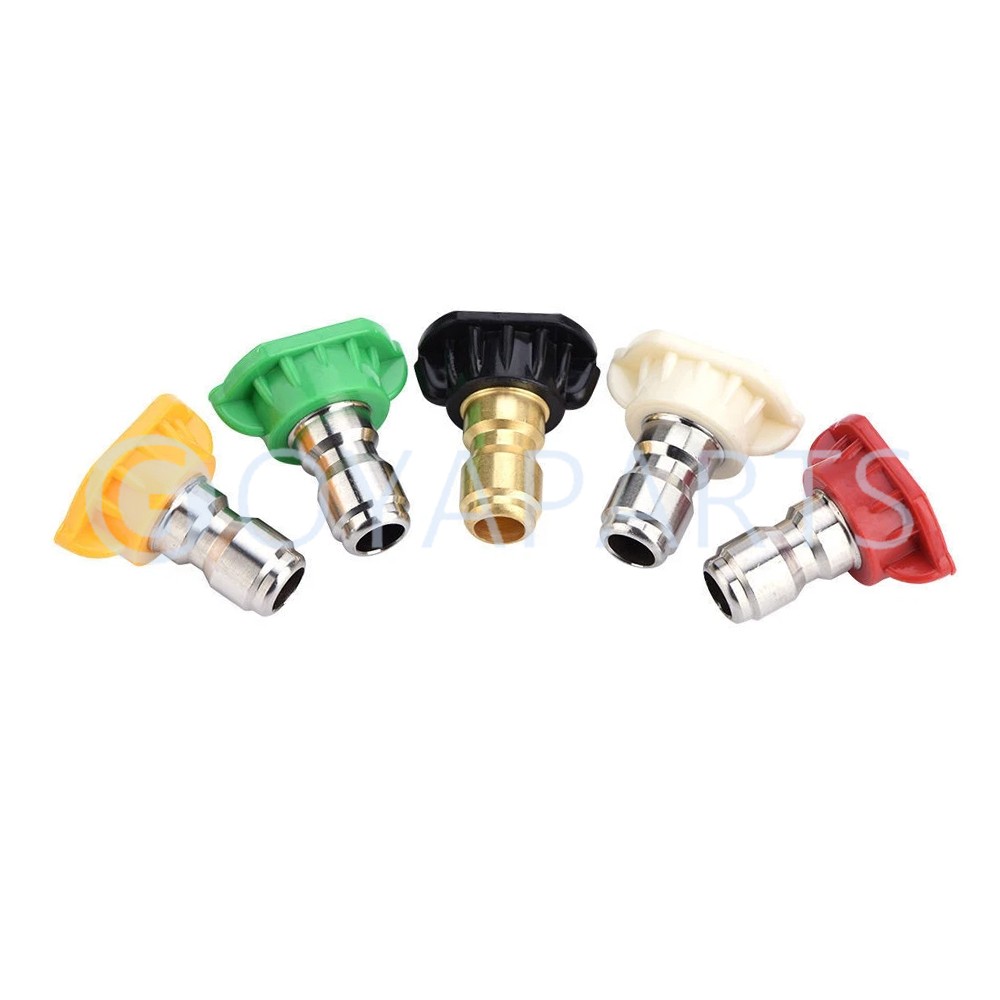 5pcs Pressure Washer Spray Tips Nozzles High Power Kit Quick Connect 1/4″ Set