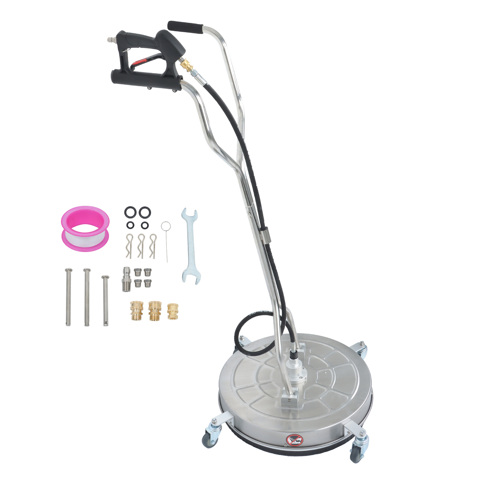 24″ Pressure Washer Surface Cleaner Stainless Steel Dual Handle Surface Cleaner