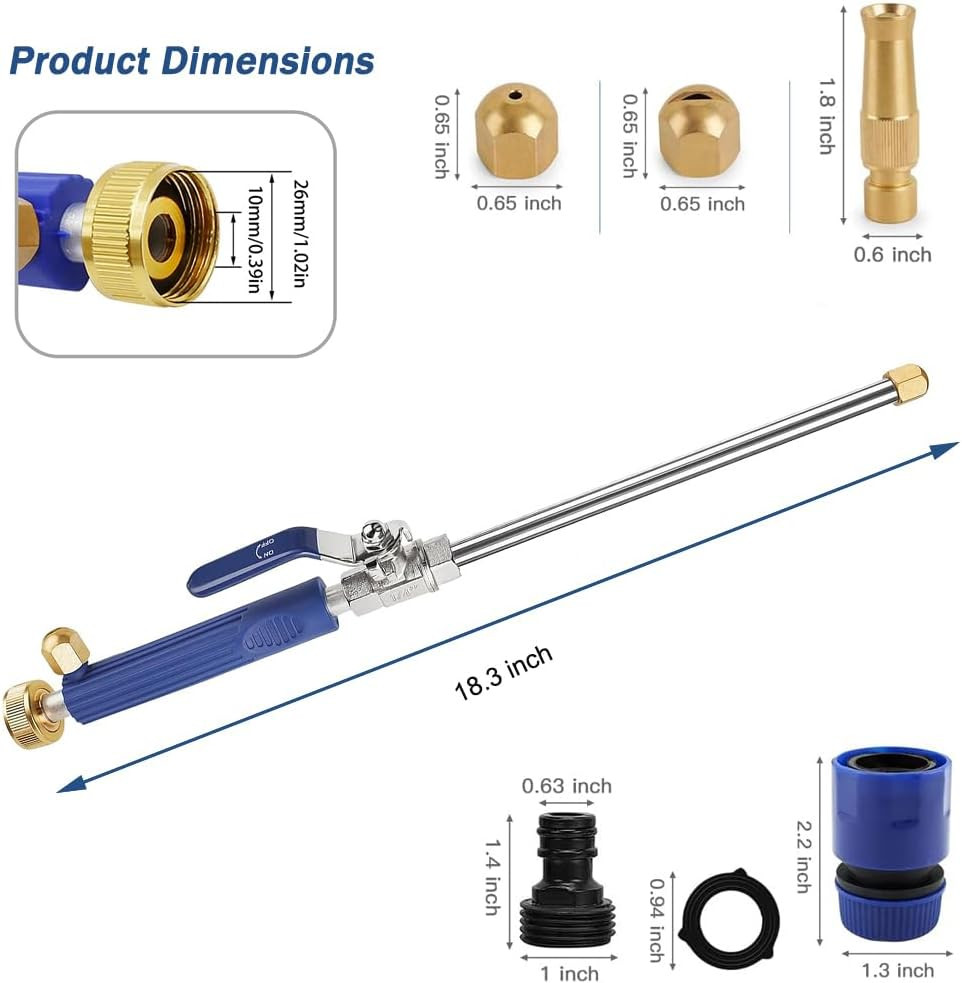Hydro Jet High Pressure Power Washer – Magic Power Washer Extendable Wand, Flexi