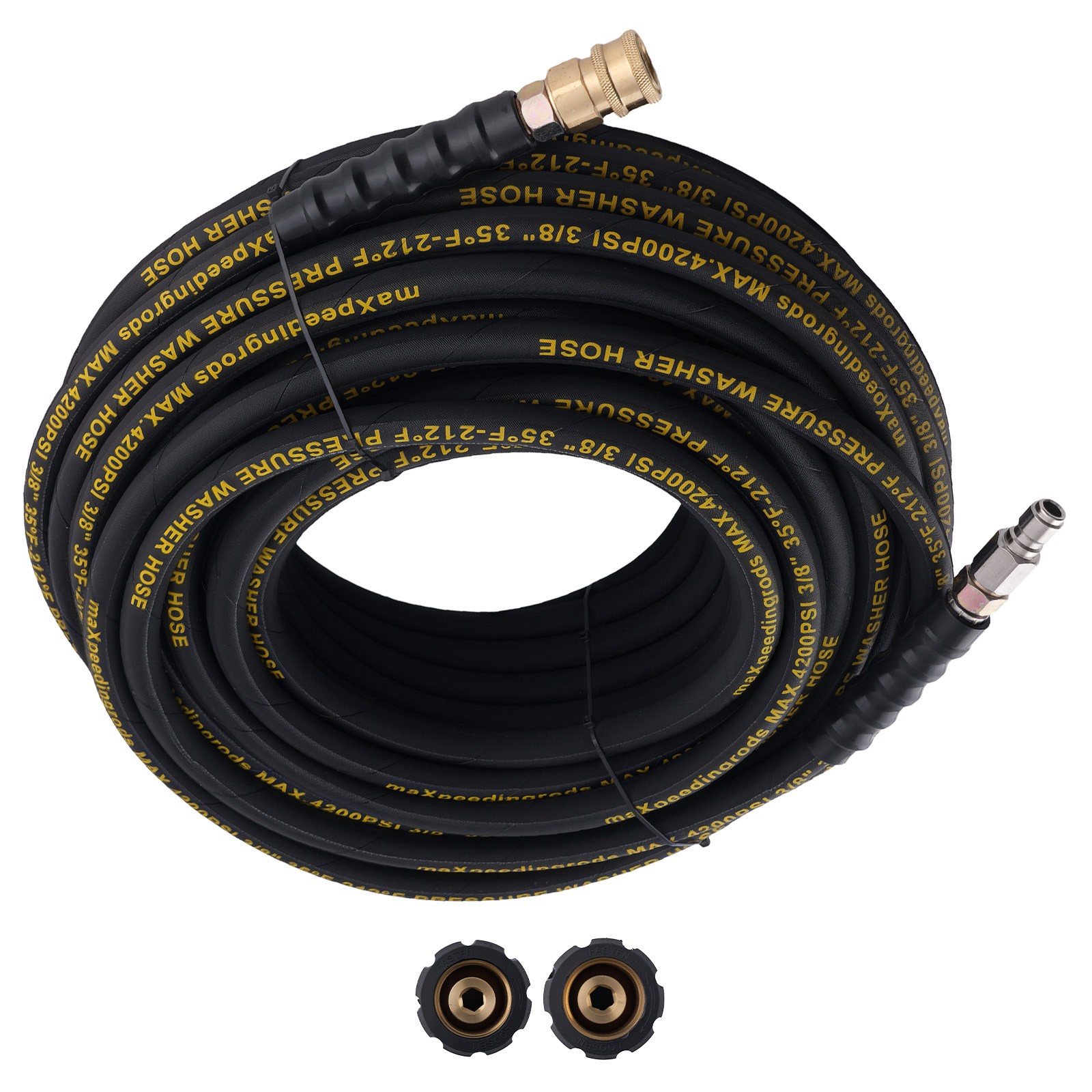 3/8″ Pressure Washer Hose 100FT 4200PSI with 3/8″ Quick Connect Kink Resist