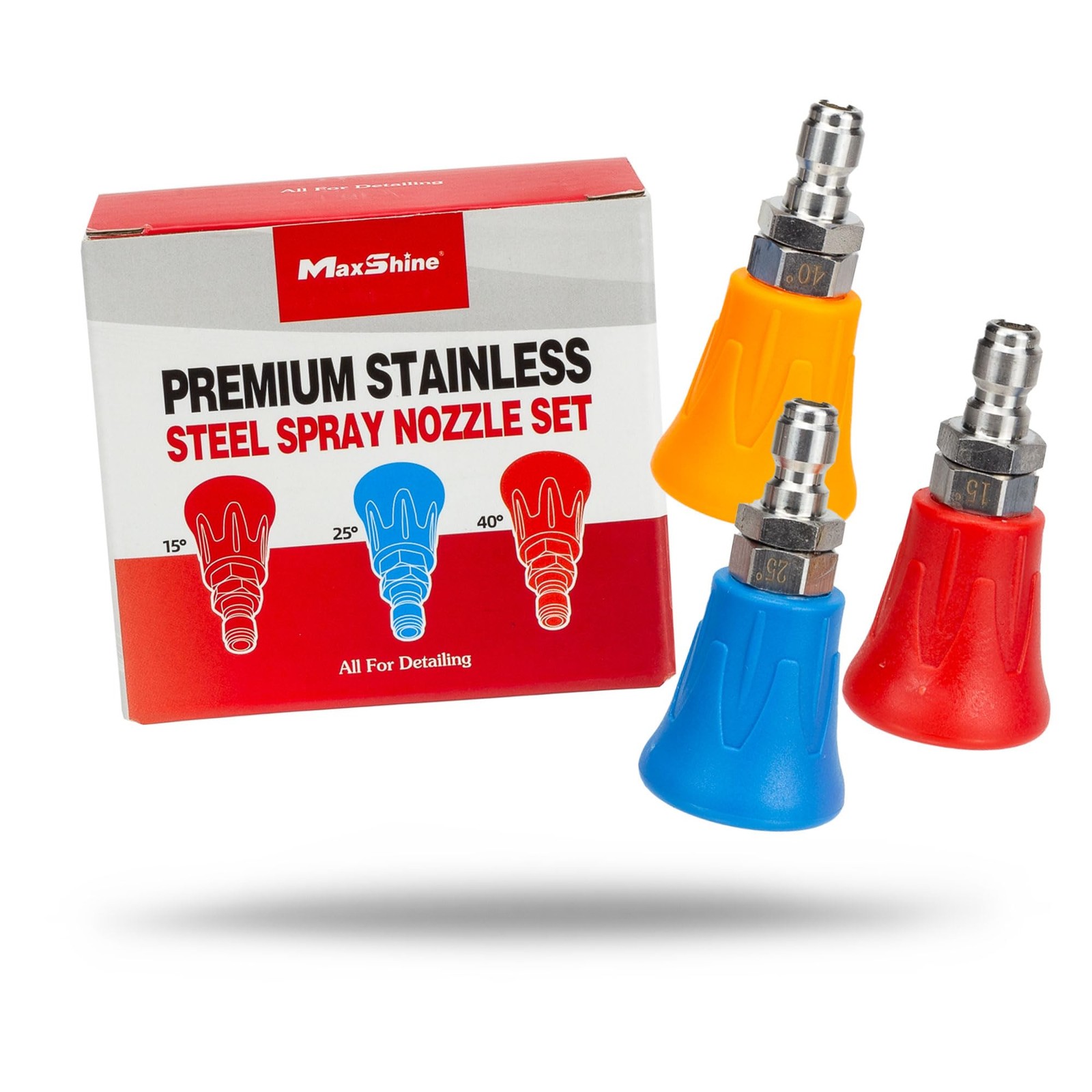 Premium Stainless Steel Spray Nozzle Set | Universal ¼″ Quick-Connect Nozzles…