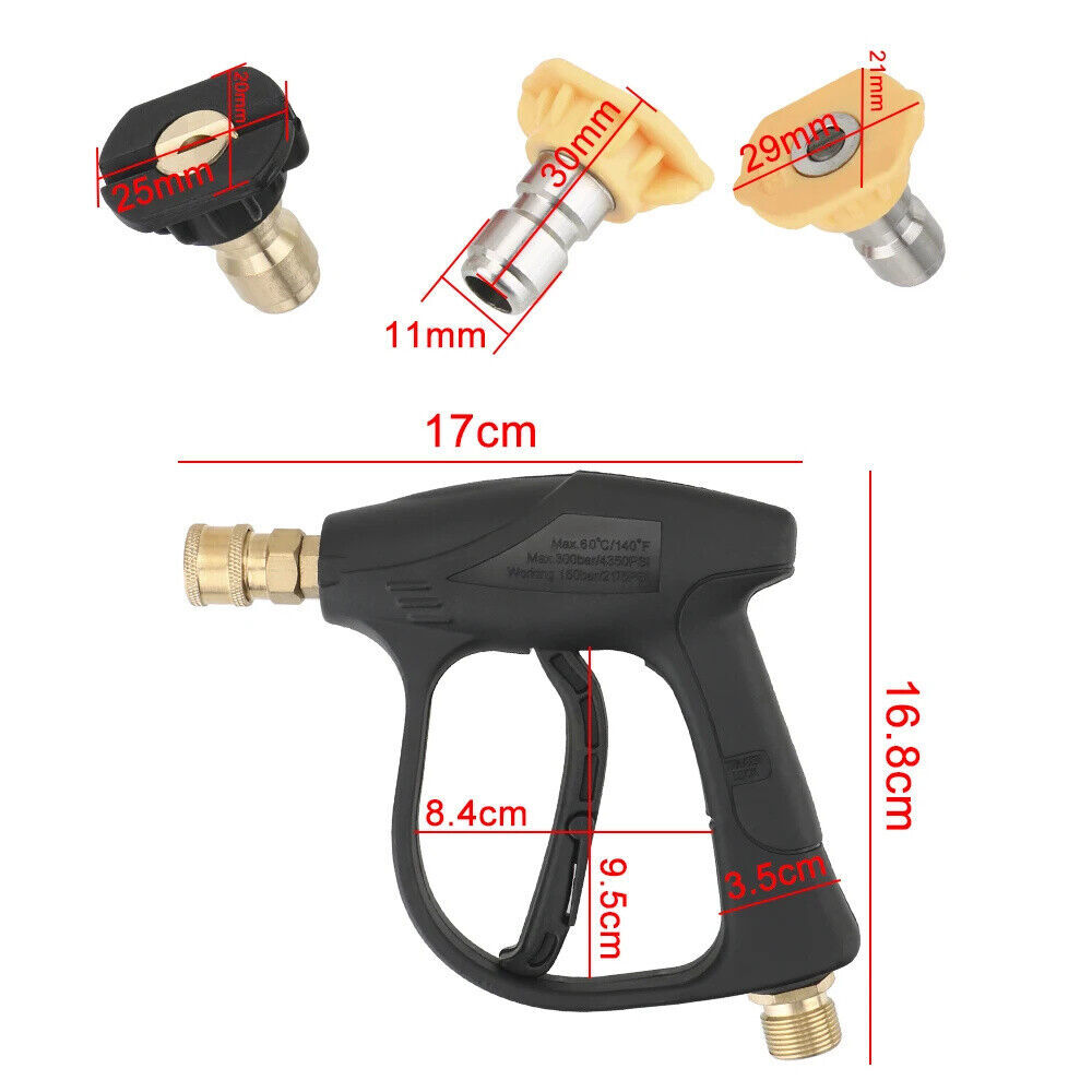 1/4″ Snow Foam Soap Lance Cannon Pressure Jet Bottle Quick Spray Washer Gun